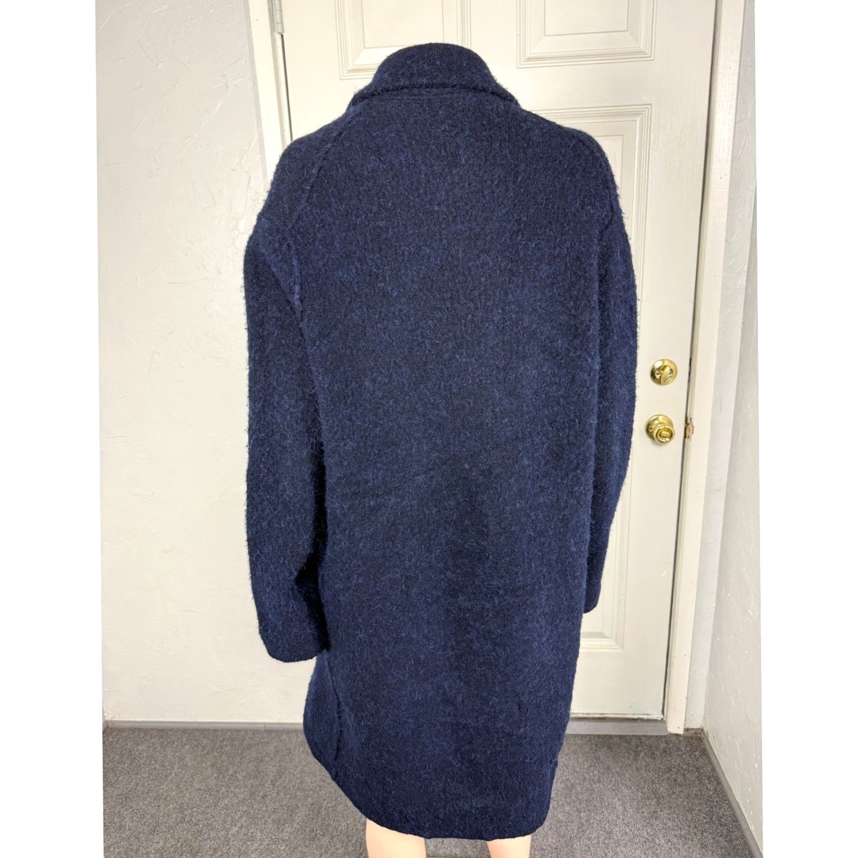 Vince Vince Sweater Womens S Women Cardigan Button jacket Navy Fuzzy Wool Alpaca Collar Size S / US 4 / IT 40 - 4 Thumbnail