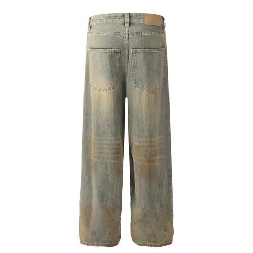 Japanese Brand × Jean High street trend loose washed distressed straight jeans Size US 32 / EU 48 - 3 Thumbnail