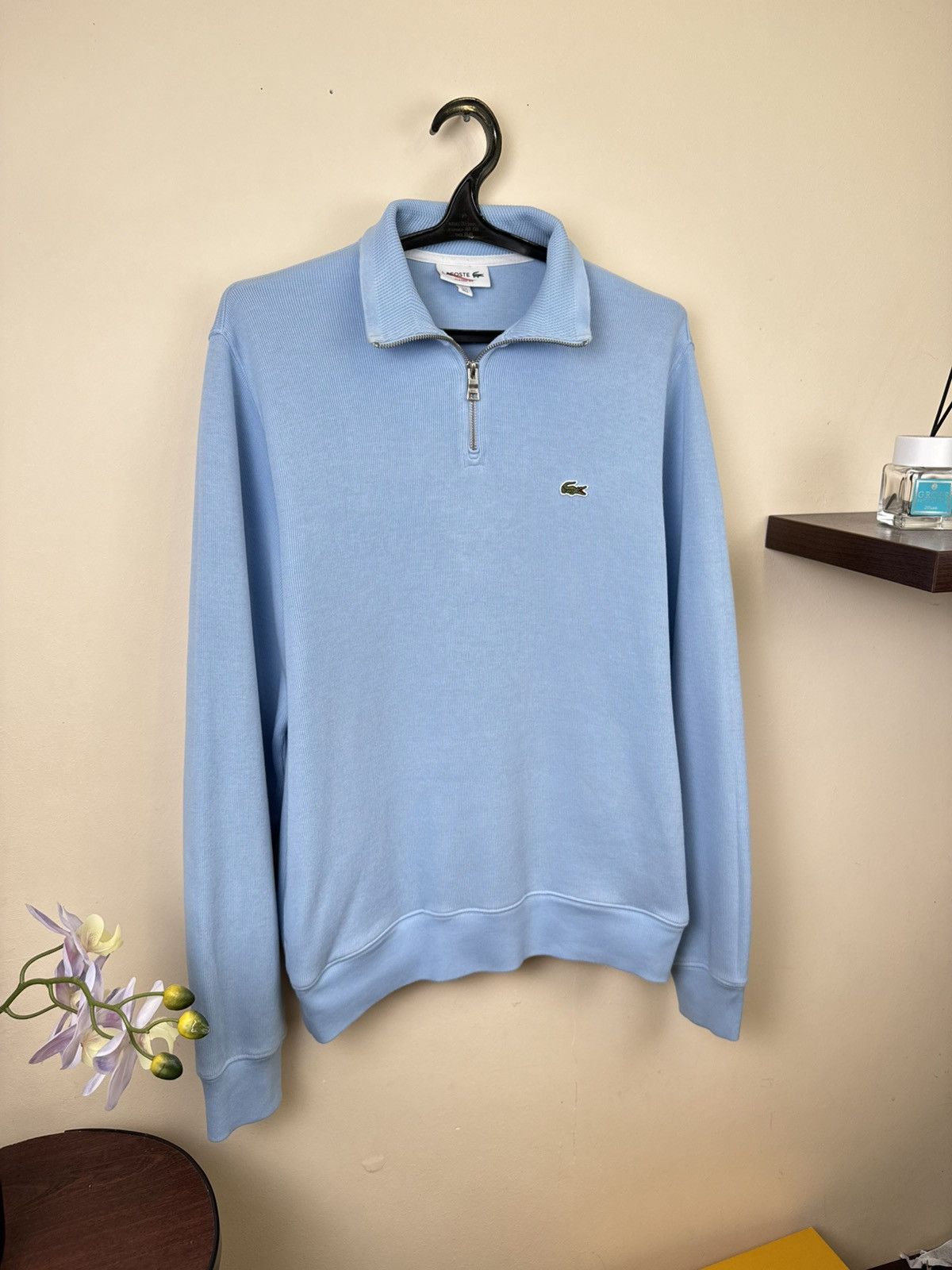 Lacoste Lacoste Sweater Men 1/4 Zip Blue Knit L Sweatshirt Luxury Size US L / EU 52-54 / 3 - 16 Thumbnail
