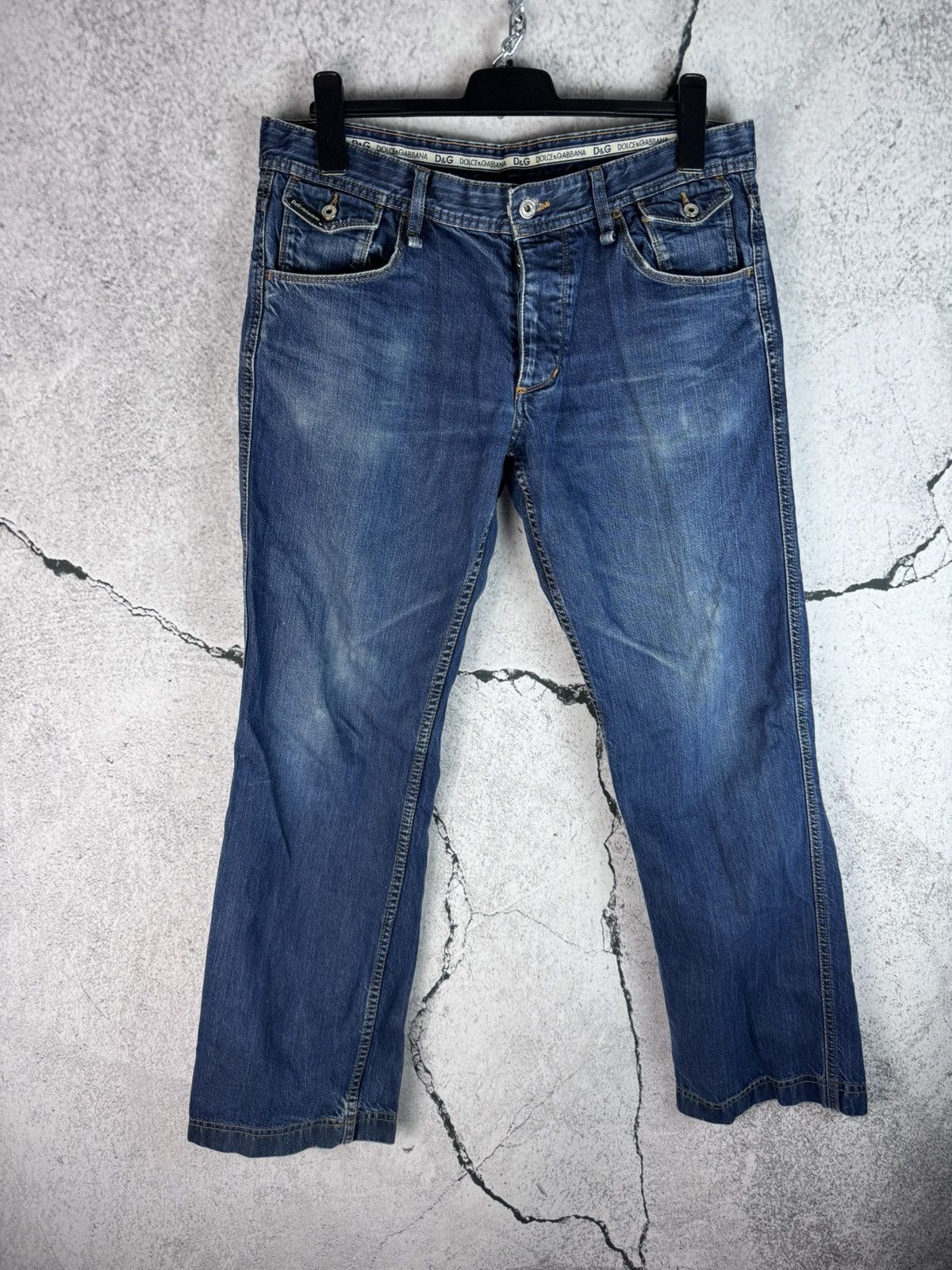 Dolce & Gabbana Dolce & Gabbana D&G 2000s vintage patch logo jeans Size US 35 - 2 Thumbnail