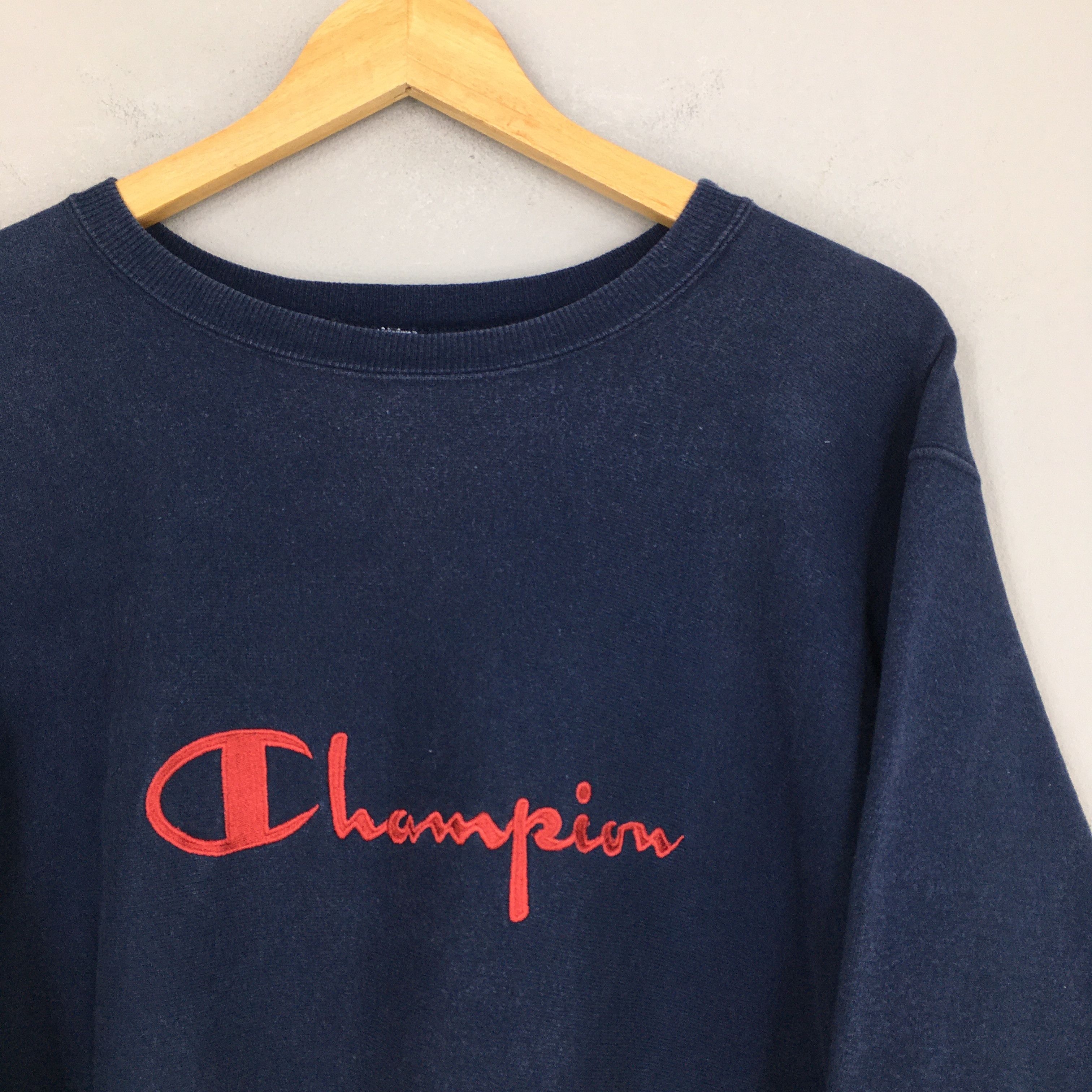 Champion × Vintage Vintage Champion Script Logo Reverse Weave Sweatshirt Large Size US L / EU 52-54 / 3 - 2 Thumbnail