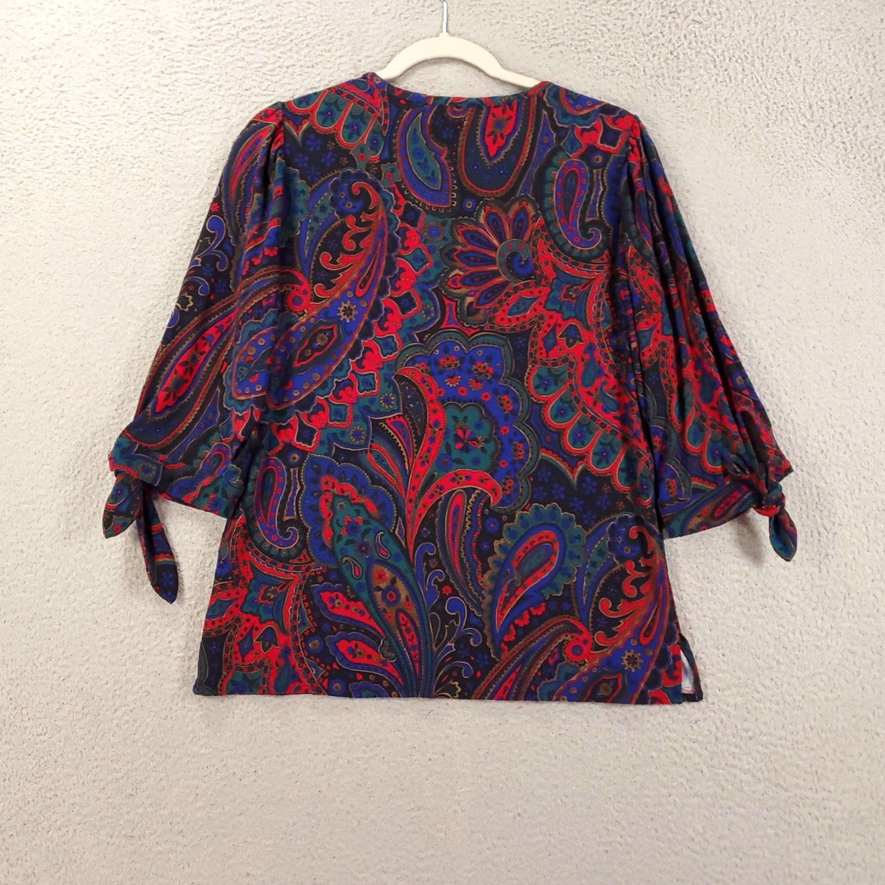 Ralph Lauren Ralph Lauren Tunic Blouse Women Size M Multicolor Paisley Round Neck Long Sleeve Casual Knit Polyester Spandex LRL Size M / US 6-8 / IT 42-44 - 7 Thumbnail