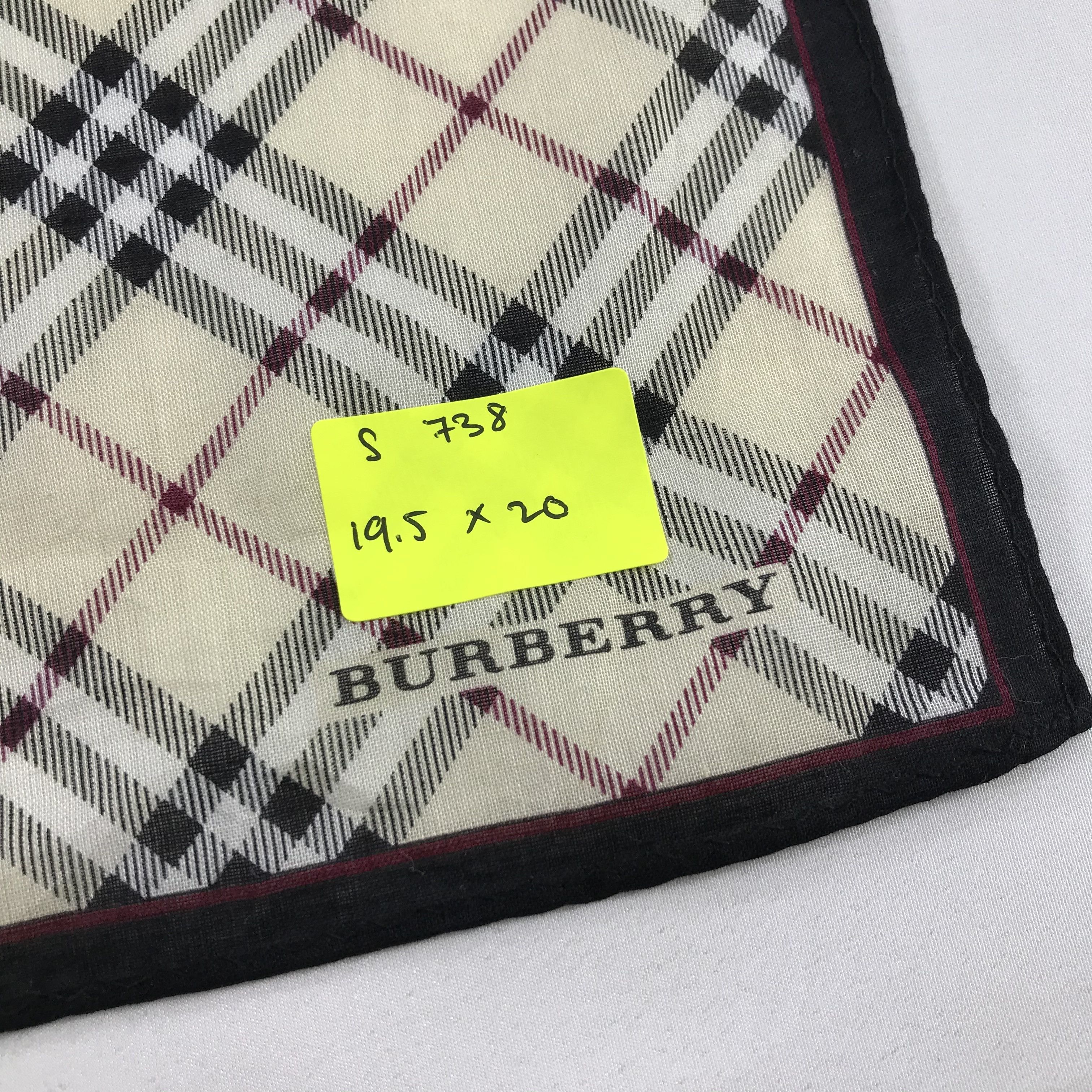 Burberry × Vintage Burberry Bandana / Handkerchief / Neckerchief - S738 Size ONE SIZE - 5 Thumbnail