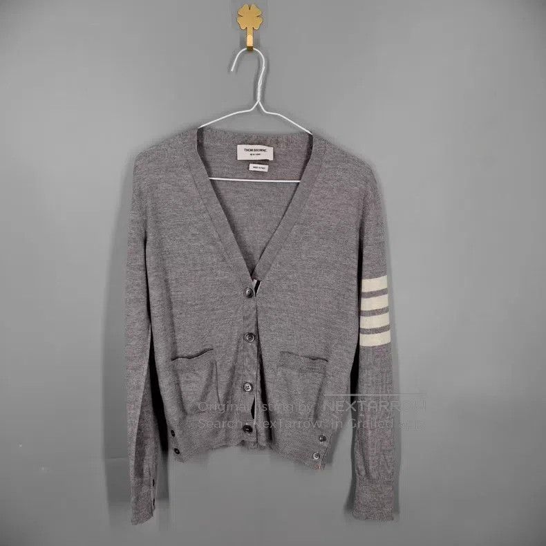 Thom Browne Thom Browne Grey Wool Open-Cardigan Size US XS / EU 42 / 0 - 1 Thumbnail