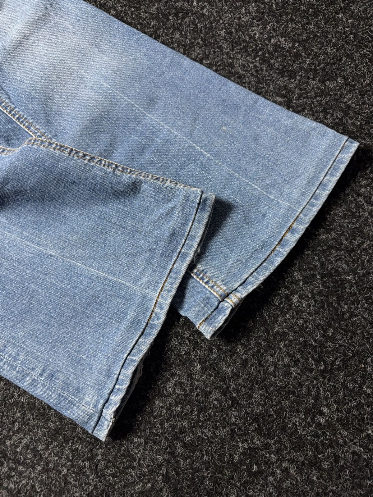 Le Grande Bleu (L.G.B.) Retro 00s Opium Lee Cooper Y2K Low Rise Flared Bootcut Jeans Size 25" / US 0 / IT 36 - 4 Thumbnail