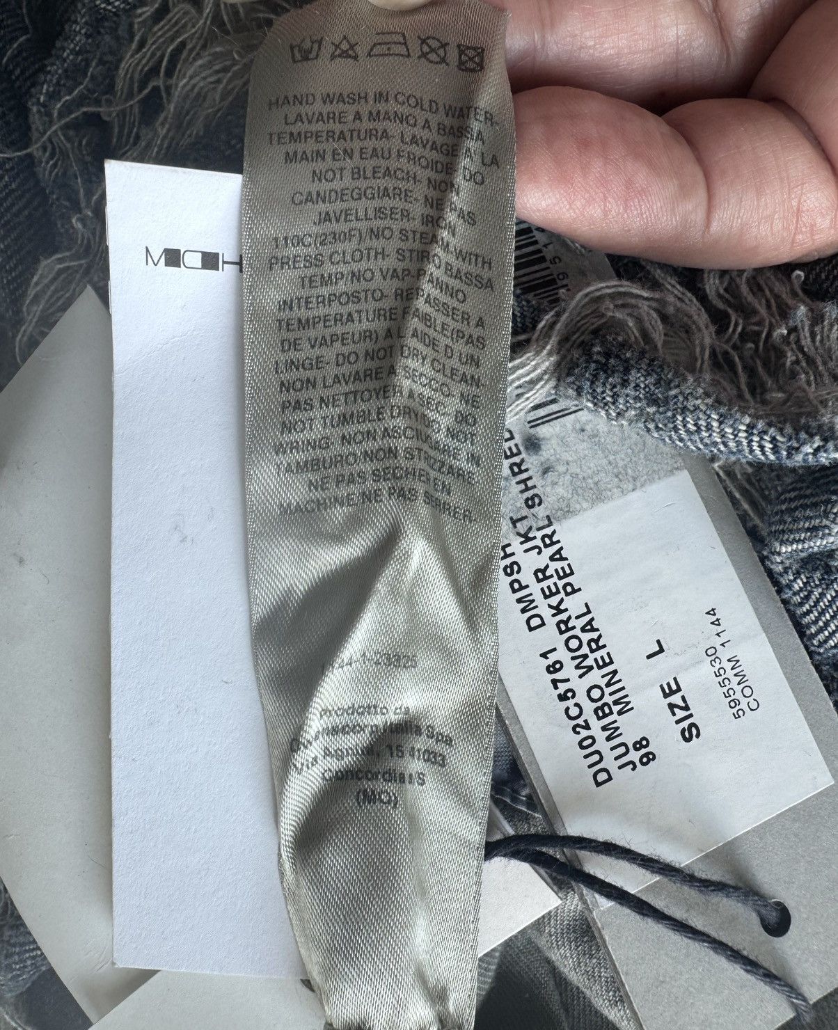 Rick Owens Rick Owens Jumbo Worker Jacket Shredded Denim Shredded L NWT Size US L / EU 52-54 / 3 - 12 Thumbnail