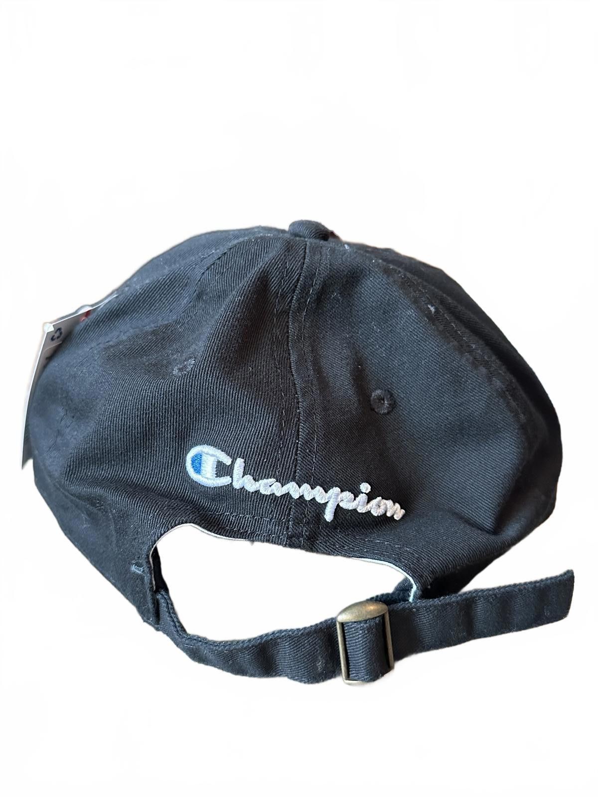 Champion Champion Adjustable Black Baseball Cap with Tri-Color Logo Size ONE SIZE - 2 Thumbnail