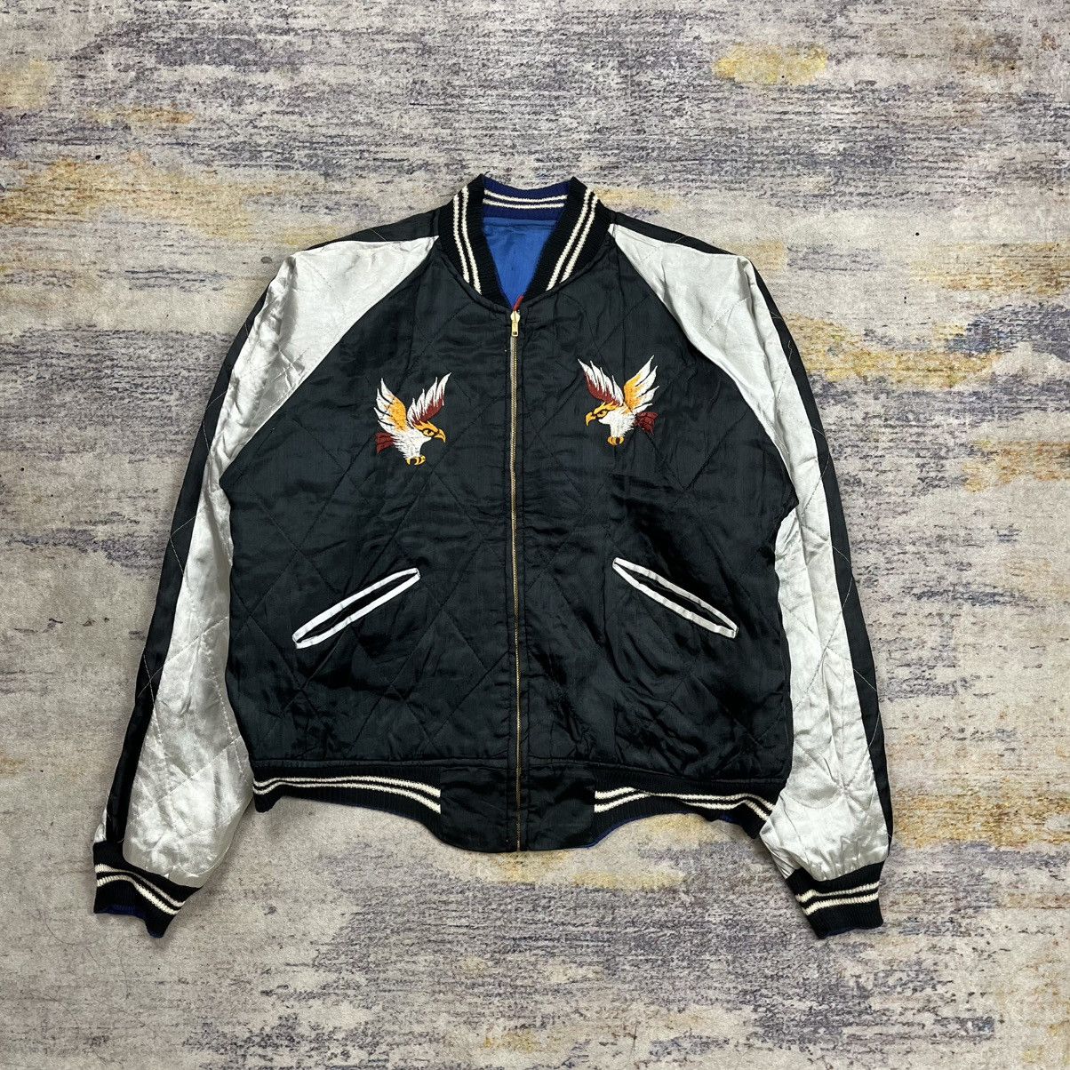 Vintage Vintage 70s / 80s souvenir sukajan reversible jacket japan Size US L / EU 52-54 / 3 - 4 Thumbnail