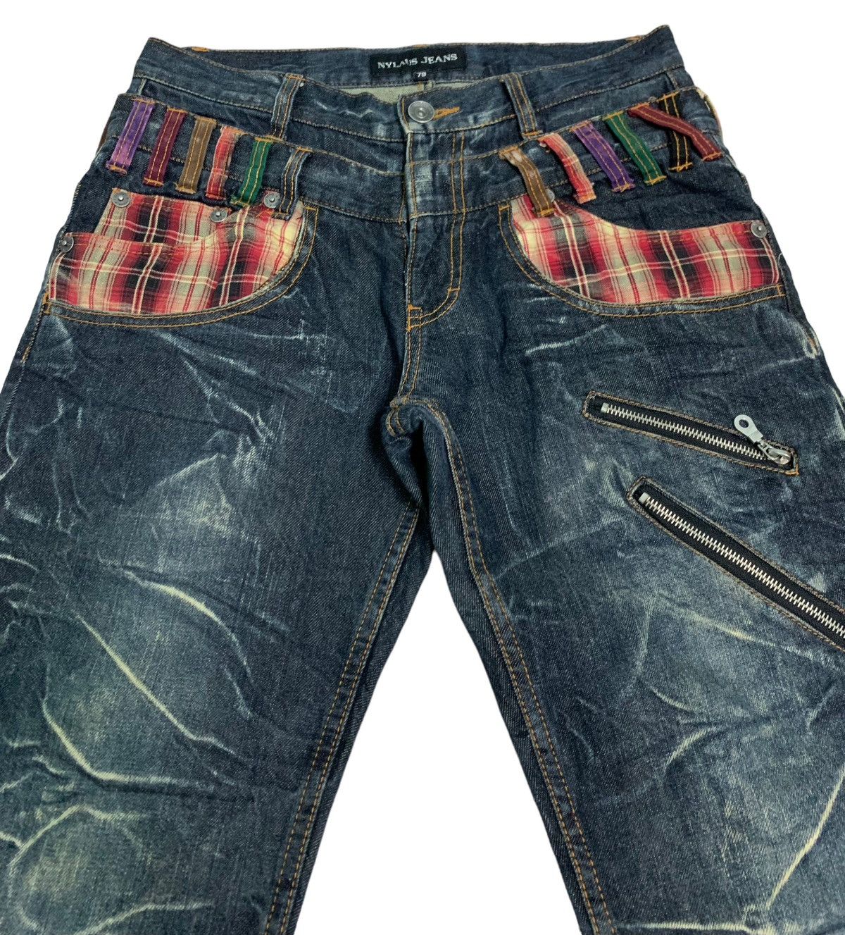 Japanese Brand 🔥Rare Double Waist Japanese Brand Nylaus Jeans Asid Wash Size US 30 / EU 46 - 7 Thumbnail