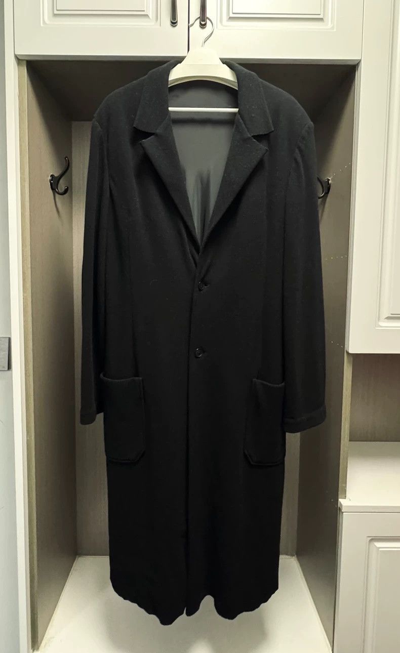 Yohji Yamamoto Yohji Yamamoto Elegant Wool Cashmere Long Coat by Yohji Ya Size US M / EU 48-50 / 2 - 1 Thumbnail