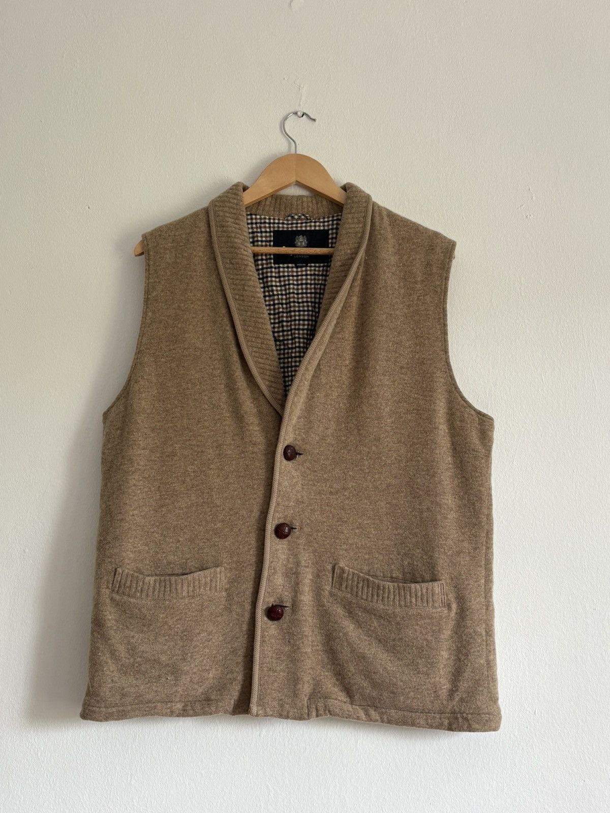 Aquascutum × Vintage Vintage Aquascutum Wool Vest Size US L / EU 52-54 / 3 - 1 Thumbnail