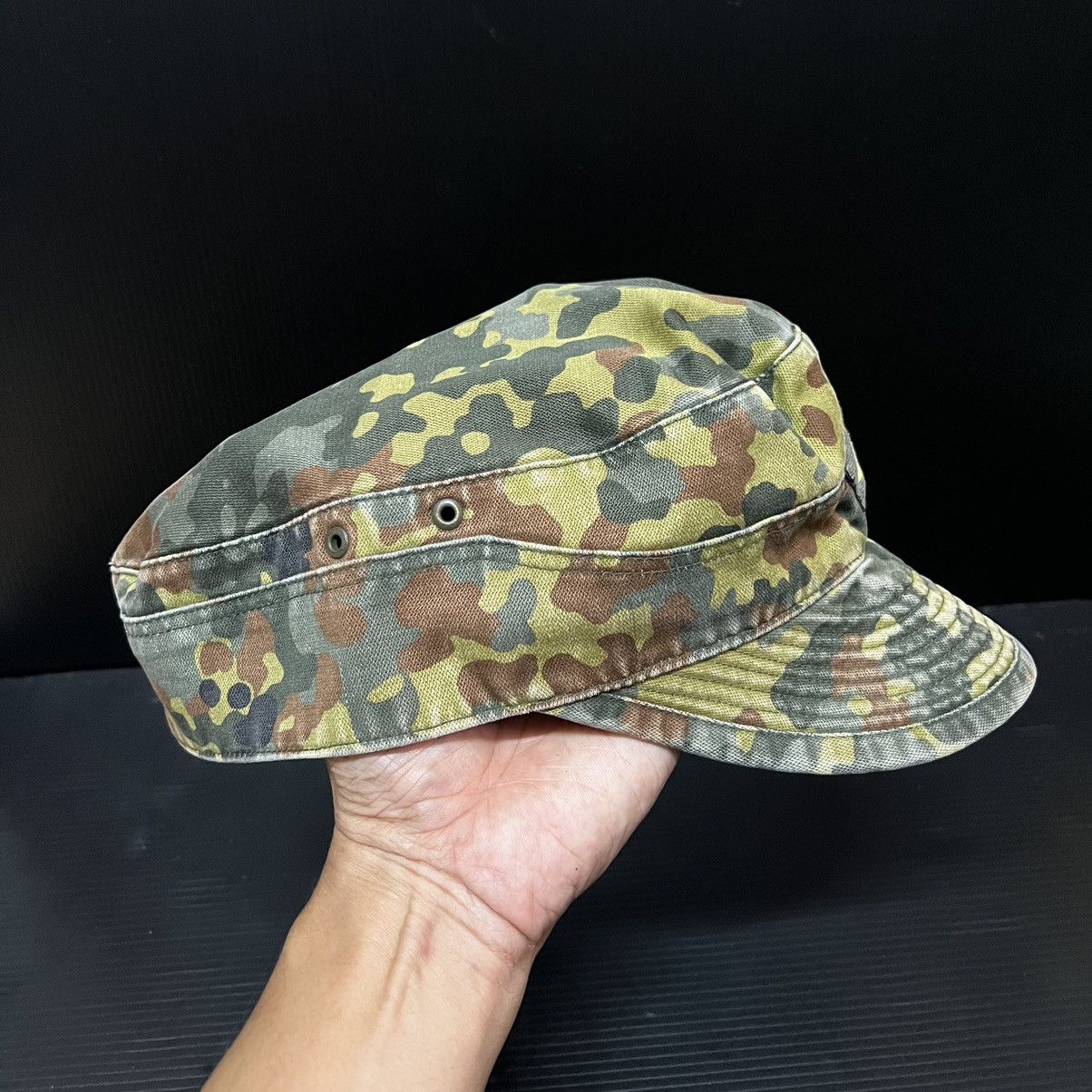 Vintage 🔥HOT DROPS🔥German Army Flecktarn Cap Hat Camo Military Size ONE SIZE - 3 Thumbnail