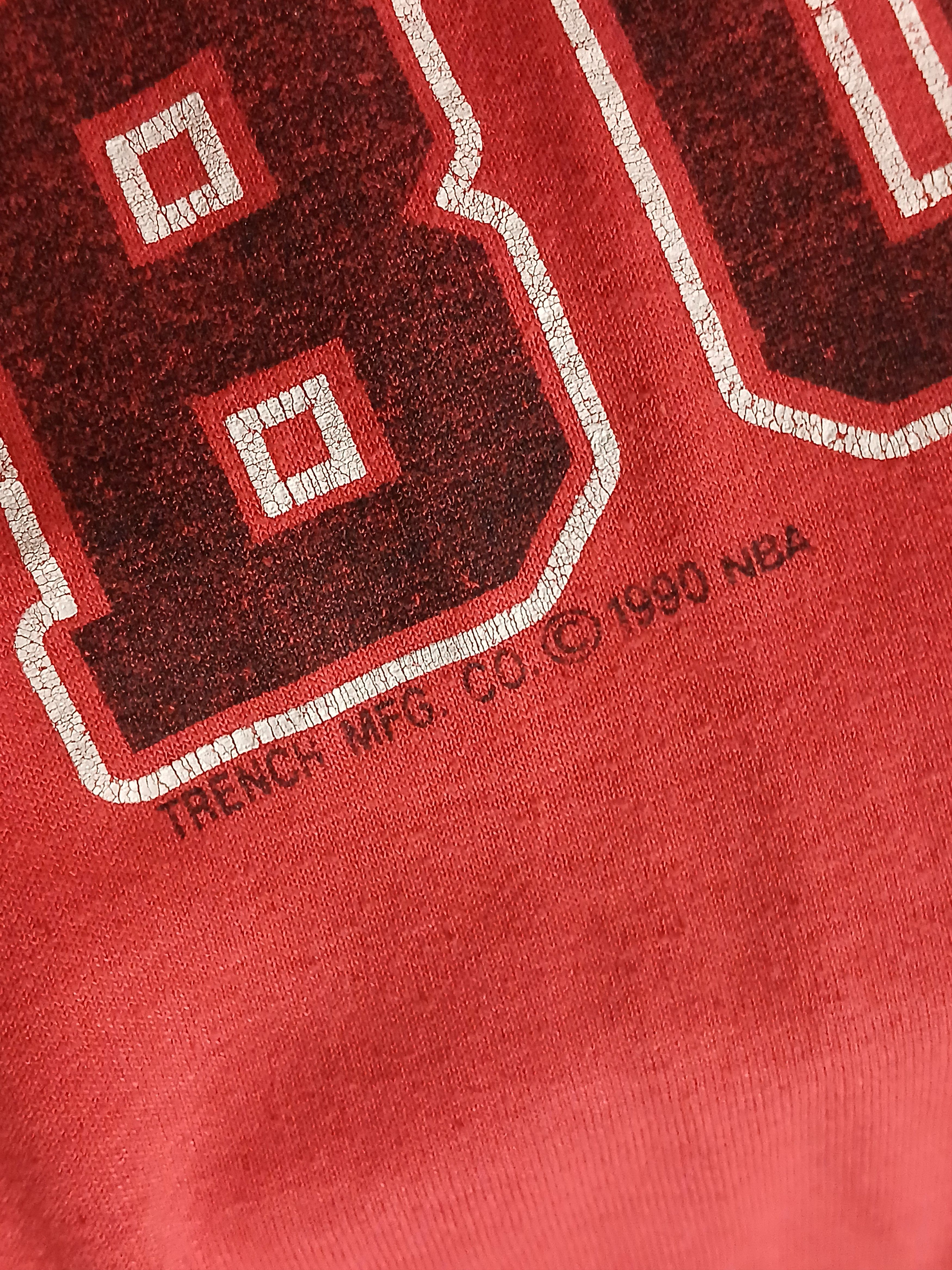 NBA × Vintage Vintage 1990 NBA Chicago Bulls Single Stitch T-Shirt Size US XL / EU 56 / 4 - 4 Thumbnail