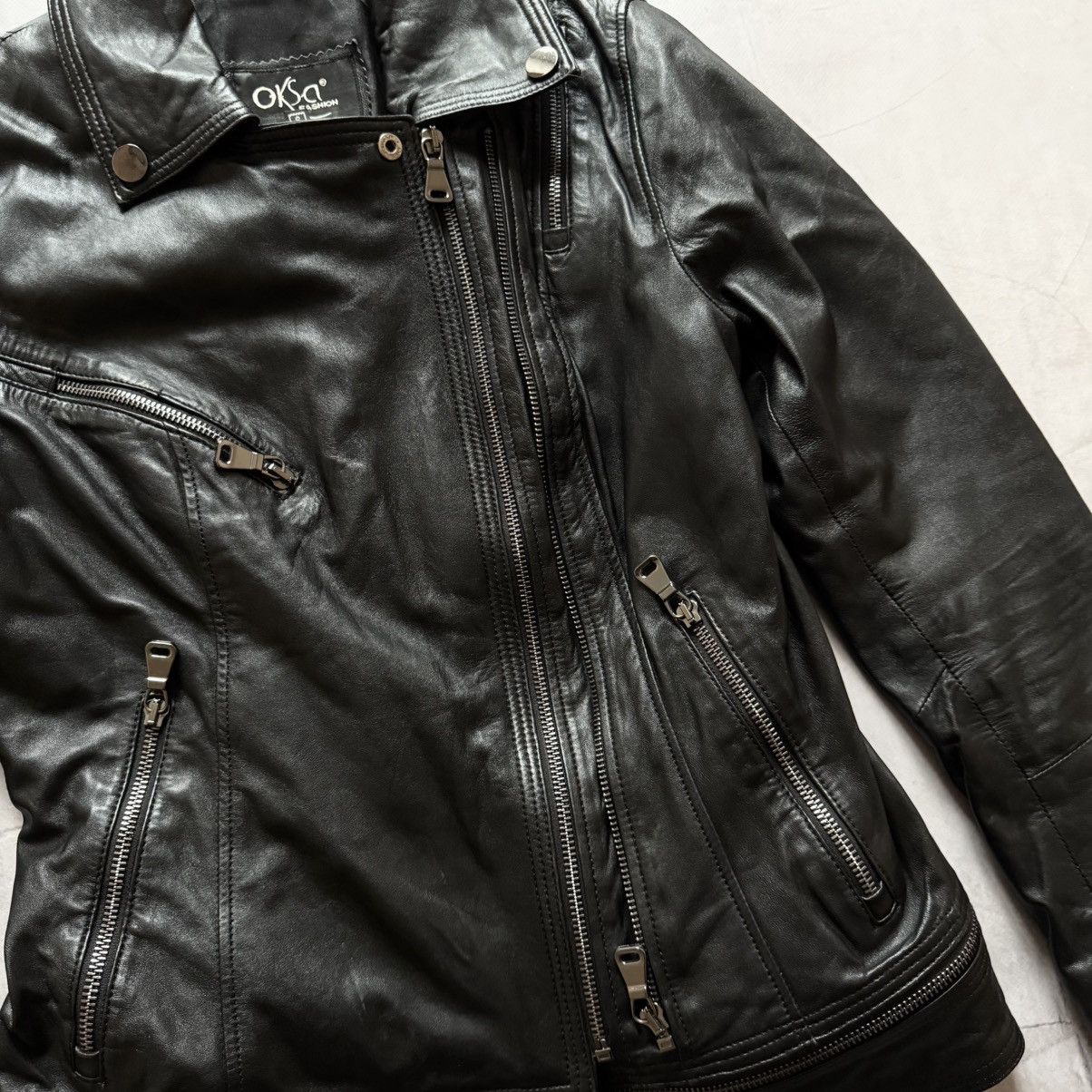 Allsaints Biker Leather Jacket Style Allsaints Avantgarde Opium Size S / US 4 / IT 40 - 4 Thumbnail