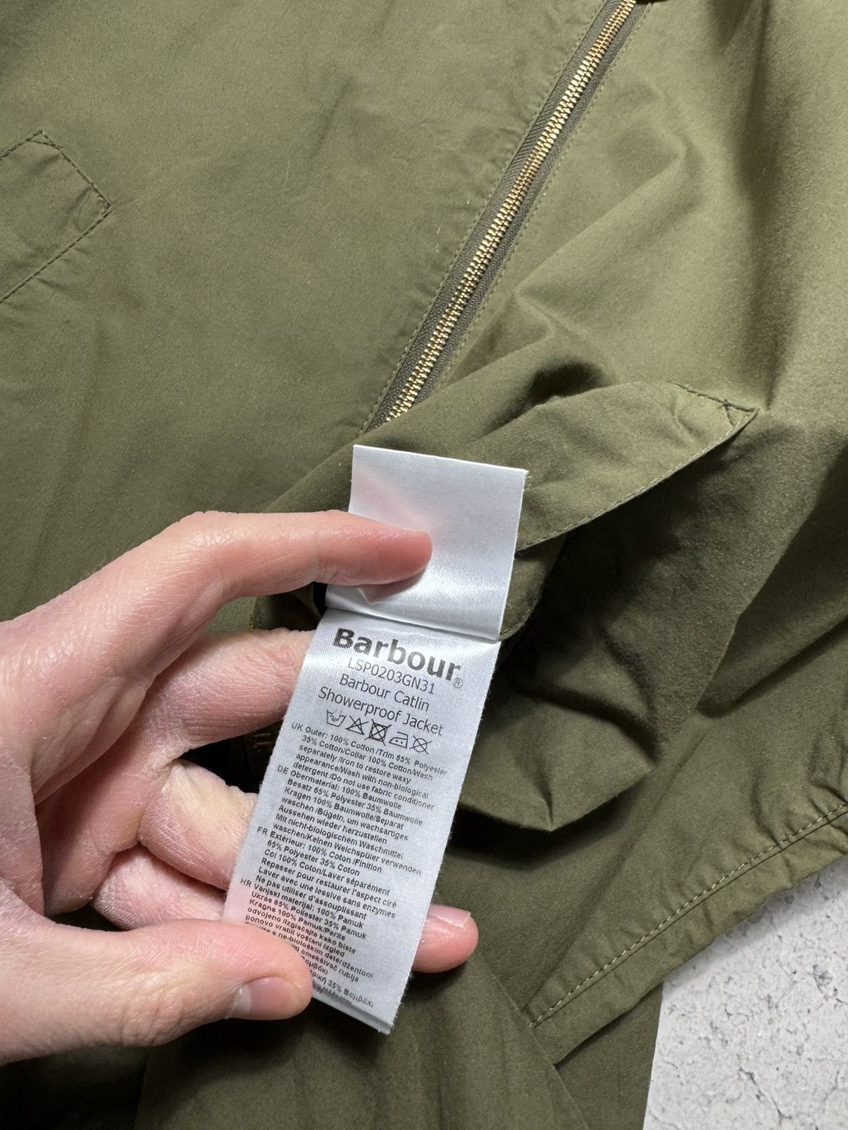 Barbour Barbour Women’s Caltin Showerproof Jacket Size UK 16 Size XL / US 12-14 / IT 48-50 - 11 Thumbnail