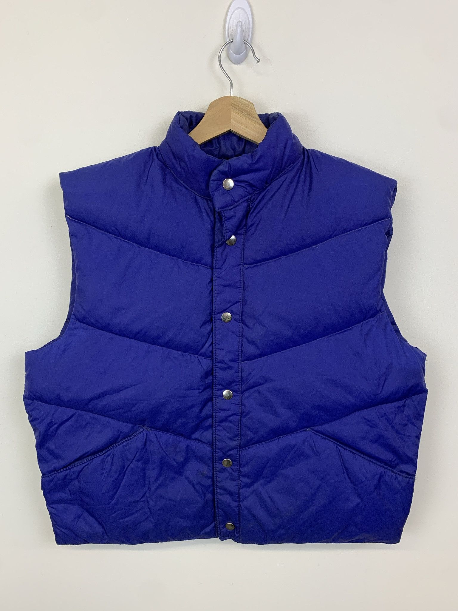 Other Vintage 90s Blue Puffer Jacket Snap Vest Size L Size US L / EU 52-54 / 3 - 1 Thumbnail