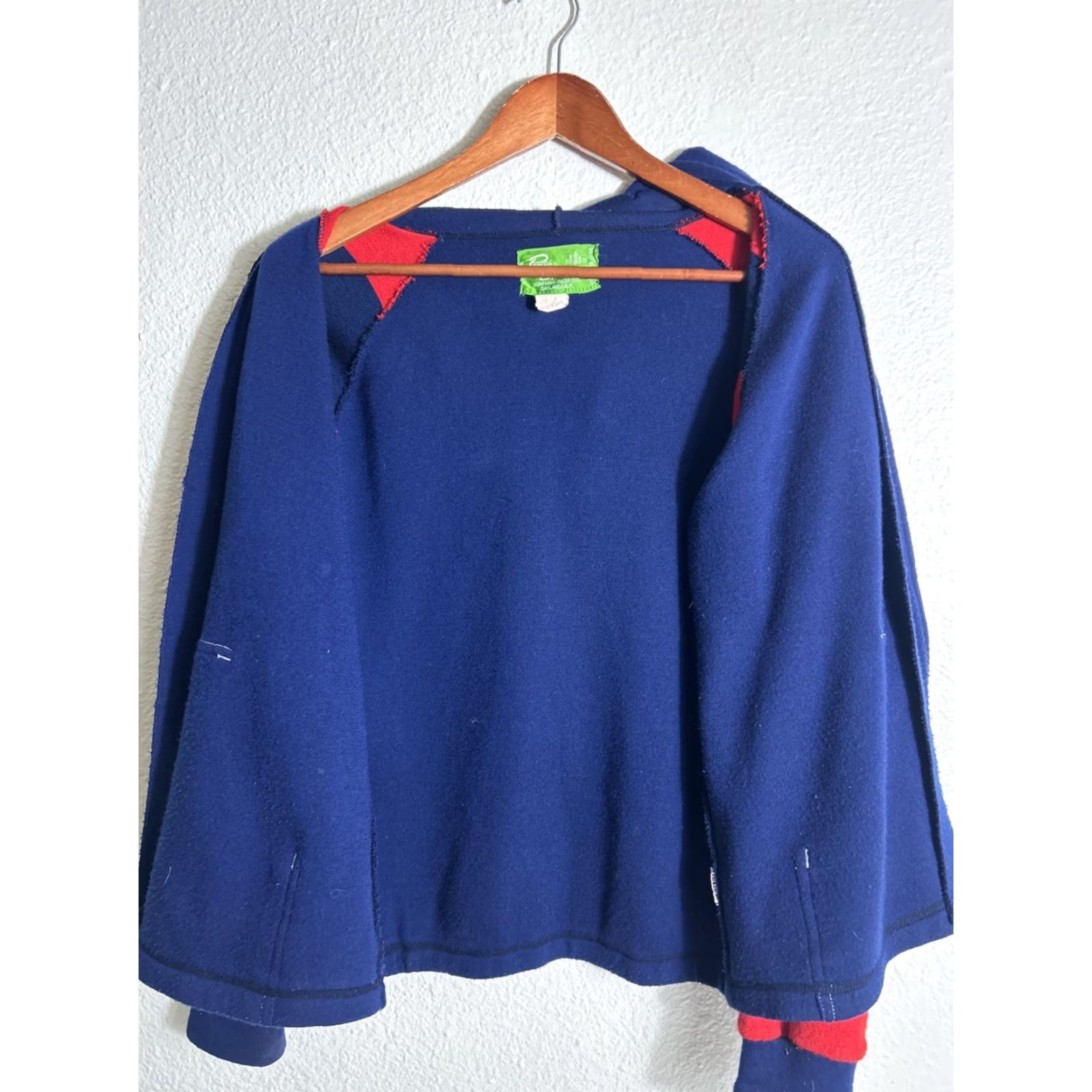 Vintage VINTAGE Dorfman Pacific Sportswear Hoodie Full Zip M Men Blue Striped Acrylic | 23" Chest 24" Length Size US M / EU 48-50 / 2 - 7 Thumbnail
