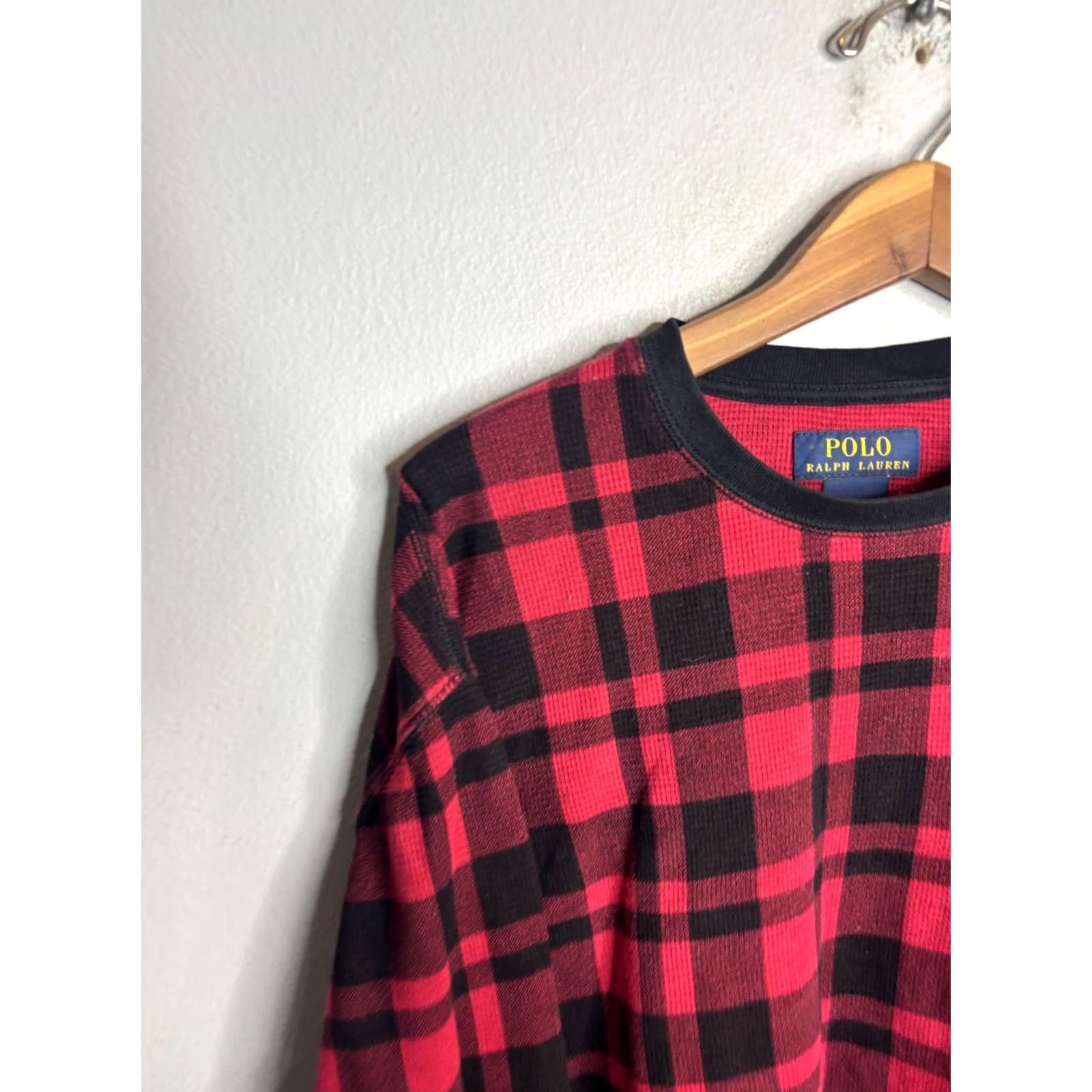 Ralph Lauren Polo Ralph Lauren Thermal Shirt Plaid Red XL Men's Long Sleeve Size US XL / EU 56 / 4 - 2 Thumbnail