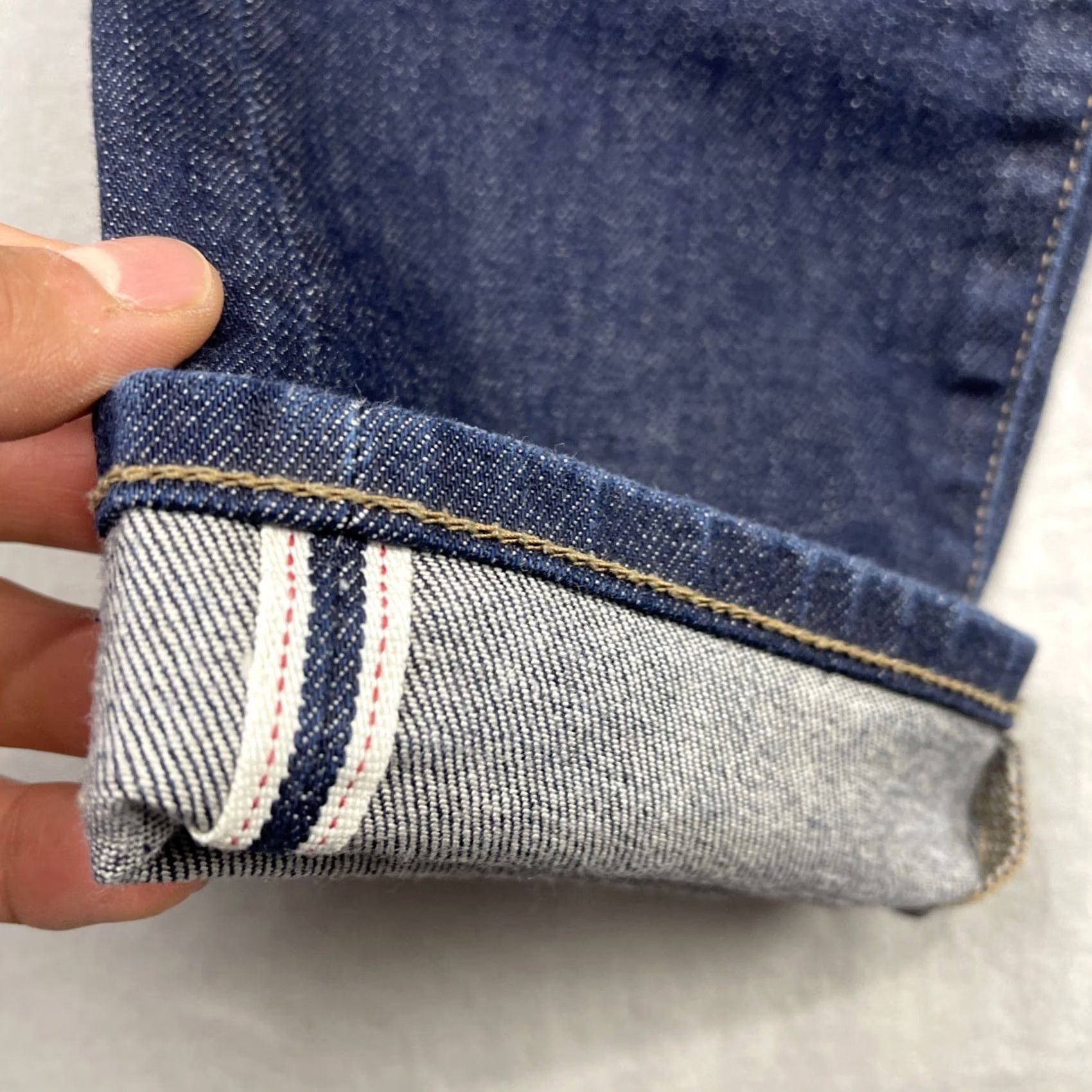 Uniqlo Uniqlo Jeans Mens 32x32 Japan Kaihara Selvedge Denim Slim Straight Low Indigo Size US 32 / EU 48 - 3 Thumbnail