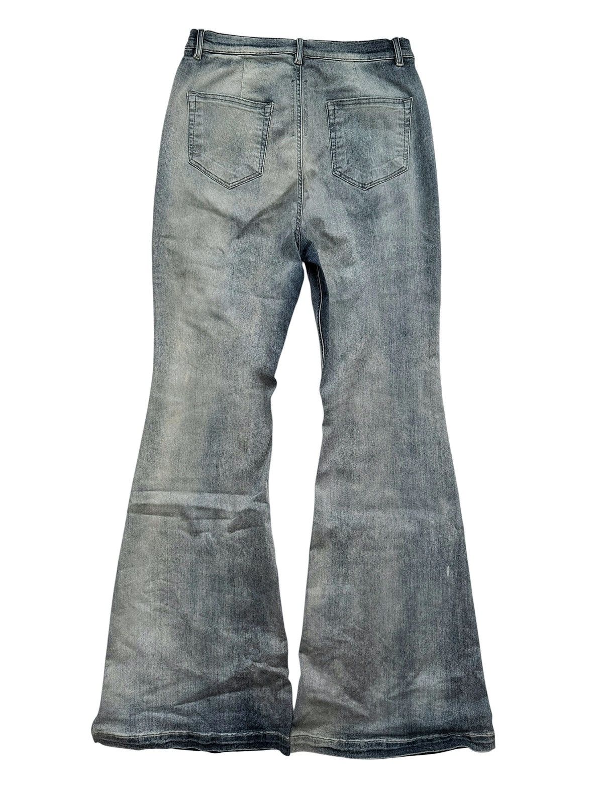 Rick Owens Sky Hustler Mineral Bolan Bootcut Denim Flare Size US 33 - 3 Thumbnail