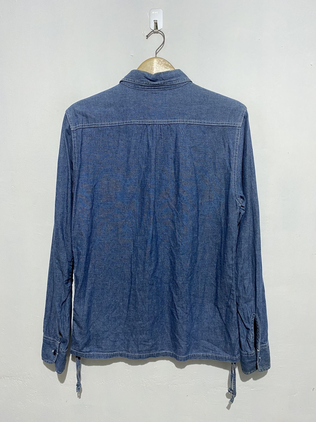 Edwin × Japanese Brand × Vintage 1990s edwin over works factory denim shirt Size US L / EU 52-54 / 3 - 2 Thumbnail
