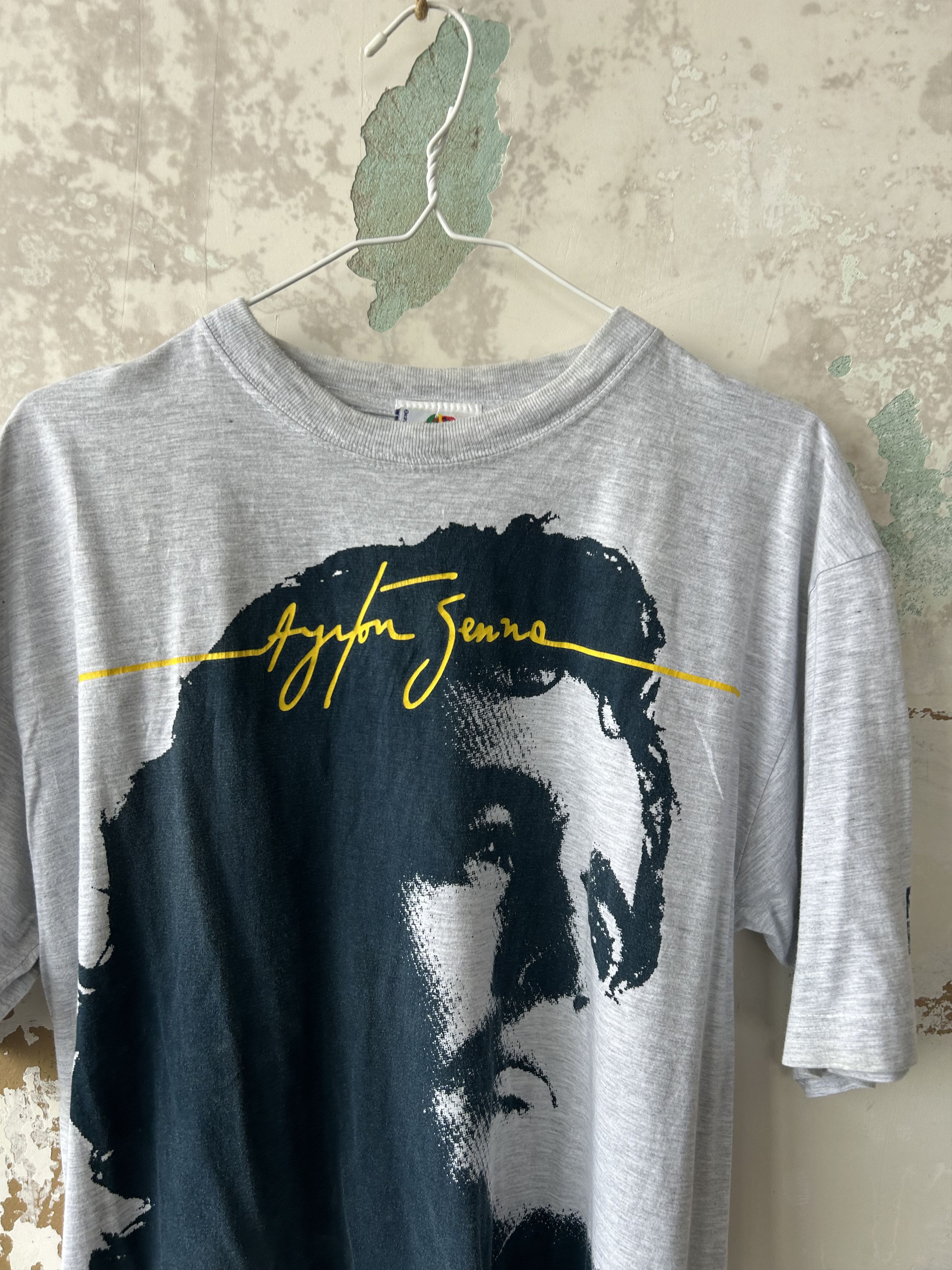 NASCAR Rare Vintage 90s Ayrton Senna The Little Senna Promo Tee Size US XL / EU 56 / 4 - 3 Thumbnail