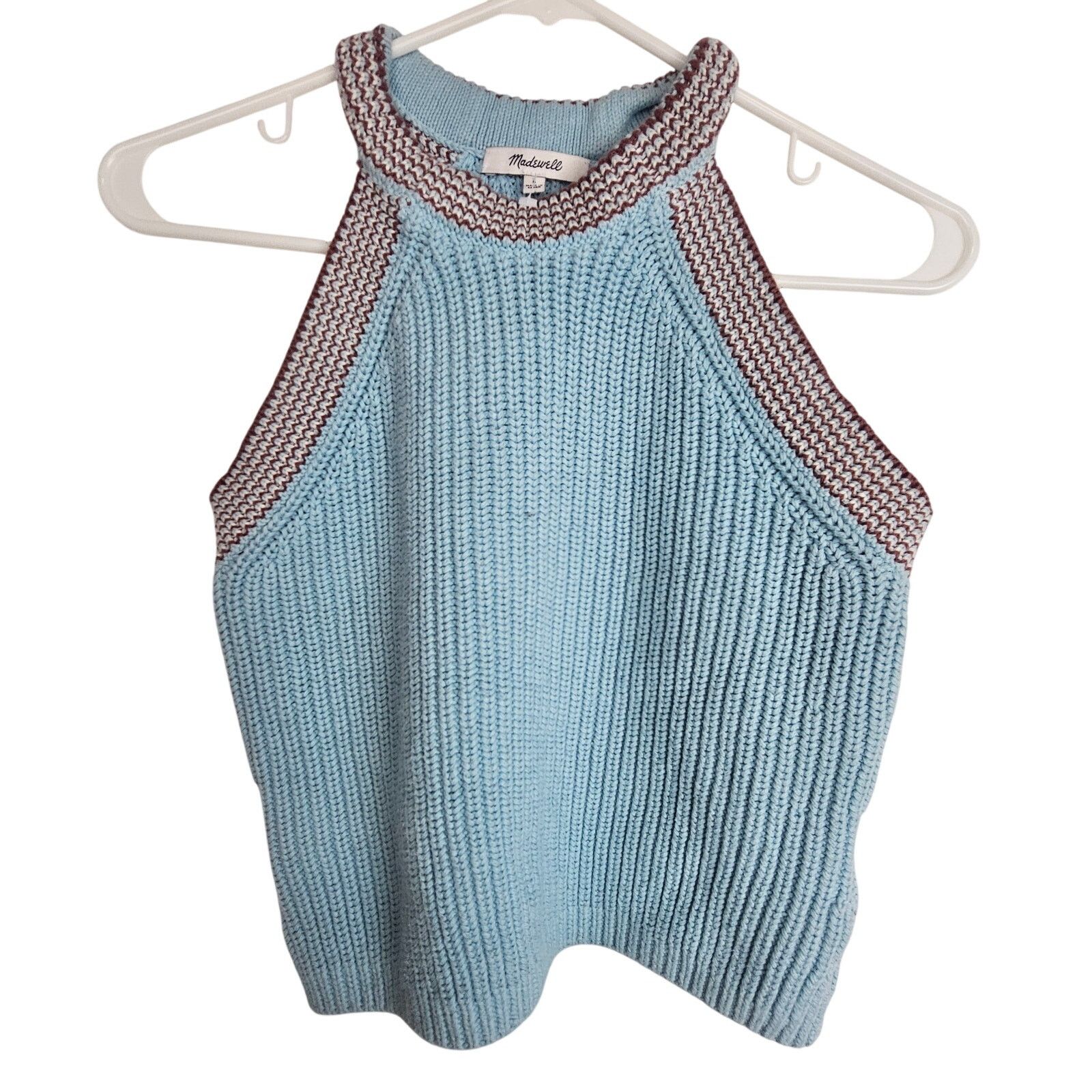 Madewell Madewell Womens Imelda Cutaway Crop Halter Chunky Knit S Size S / US 4 / IT 40 - 1 Thumbnail