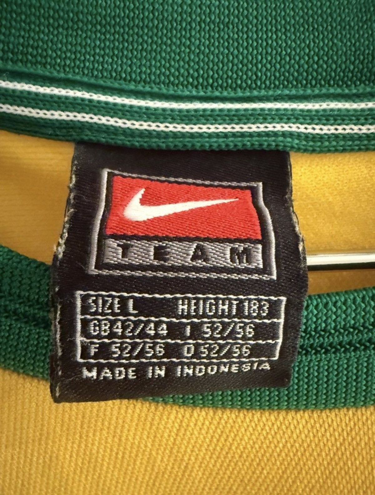 Nike Brazil Ronaldo R9 vintage guarana sponsor - Very Rare Size US L / EU 52-54 / 3 - 3 Thumbnail