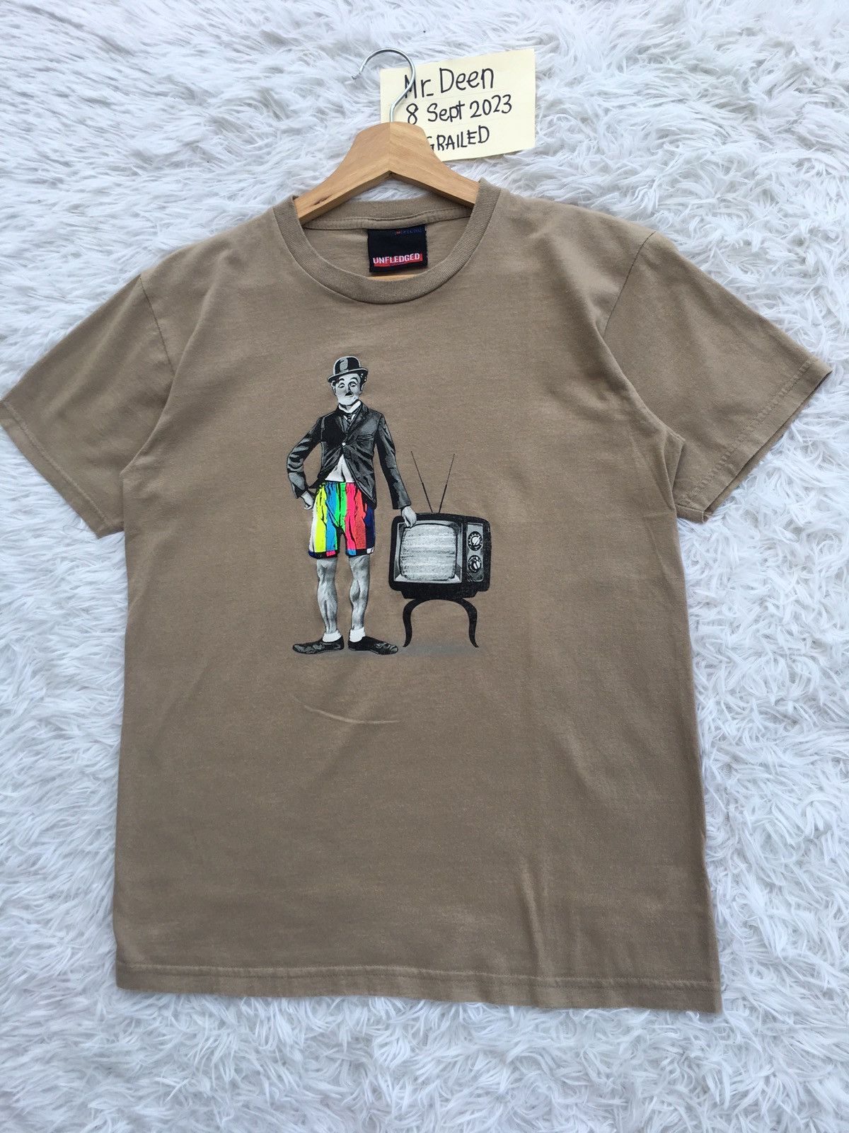 Vintage Rare Vtg Unfledged Charlie Chaplin Tshirt Japanese Brand Size US S / EU 44-46 / 1 - 3 Thumbnail