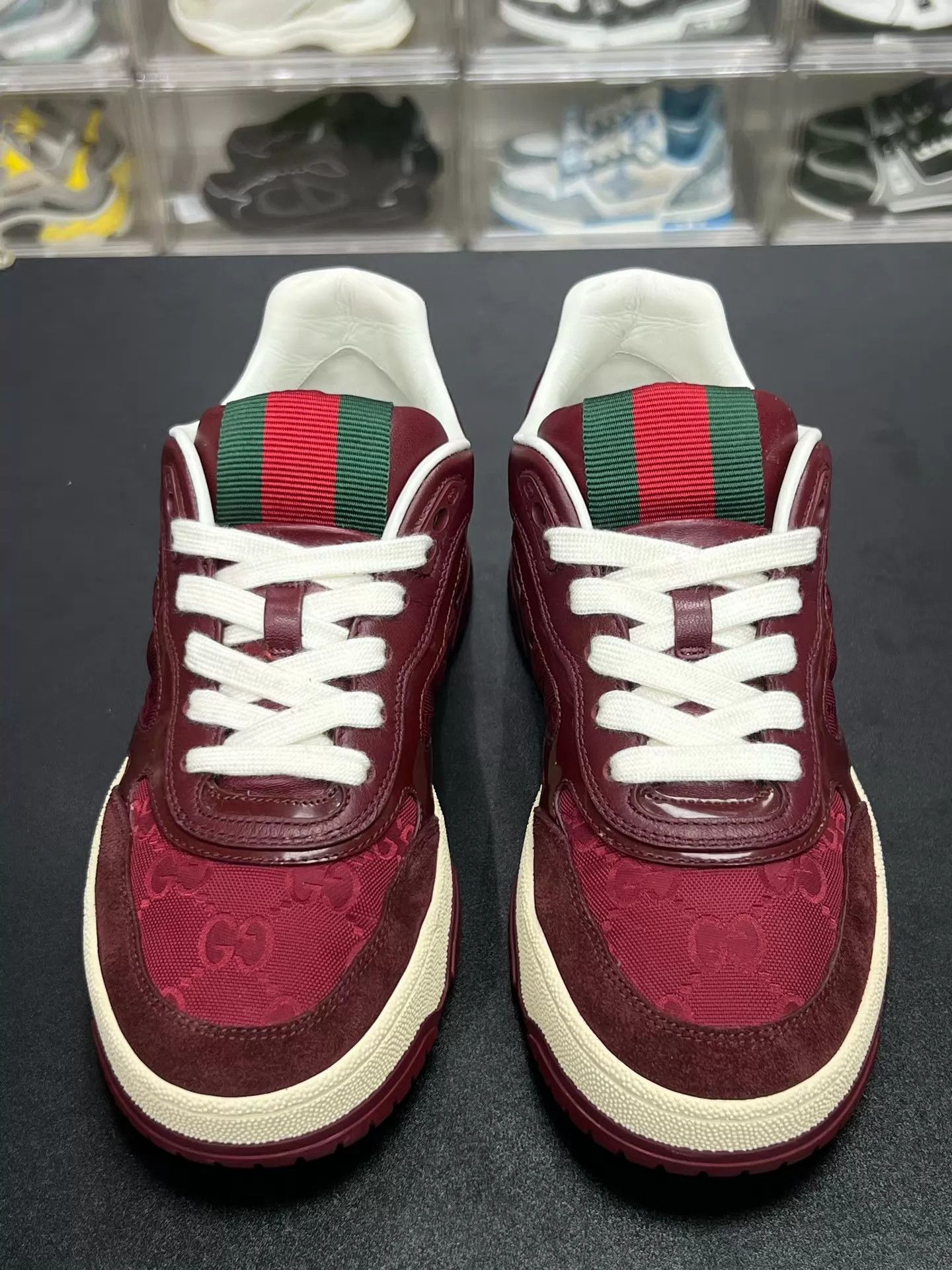 Gucci GUCCI Re-Web Red Low-Top Sneaker 37.5 Size US 7 / IT 37 - 2 Thumbnail