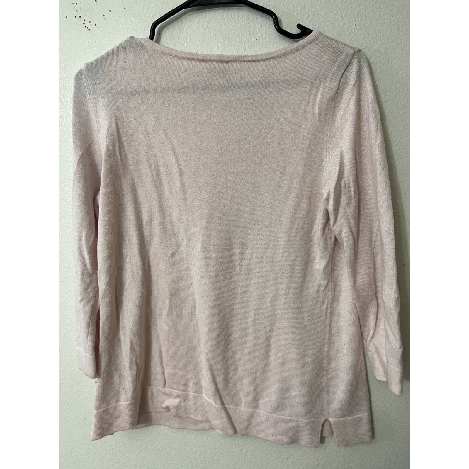 Talbots Talbots Women's Sweater Crew Neck 3/4 Sleeve Pink Size S Size S / US 4 / IT 40 - 2 Thumbnail