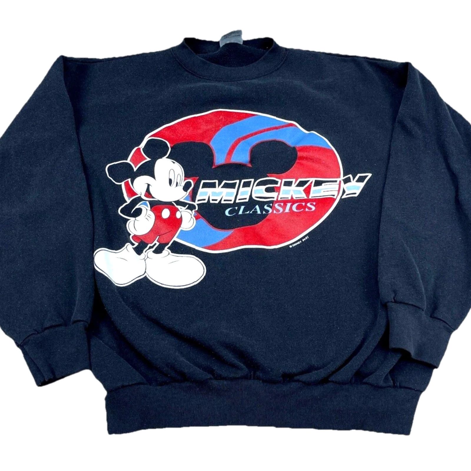 Disney VINTAGE Disney Sweatshirt Men XL Black Mickey Mouse USA Crew Neck Logo 90s Cartoon Grunge Retro Halloween Christmas All Seasons Graphic Print Gift? Size US XL / EU 56 / 4 - 2 Thumbnail