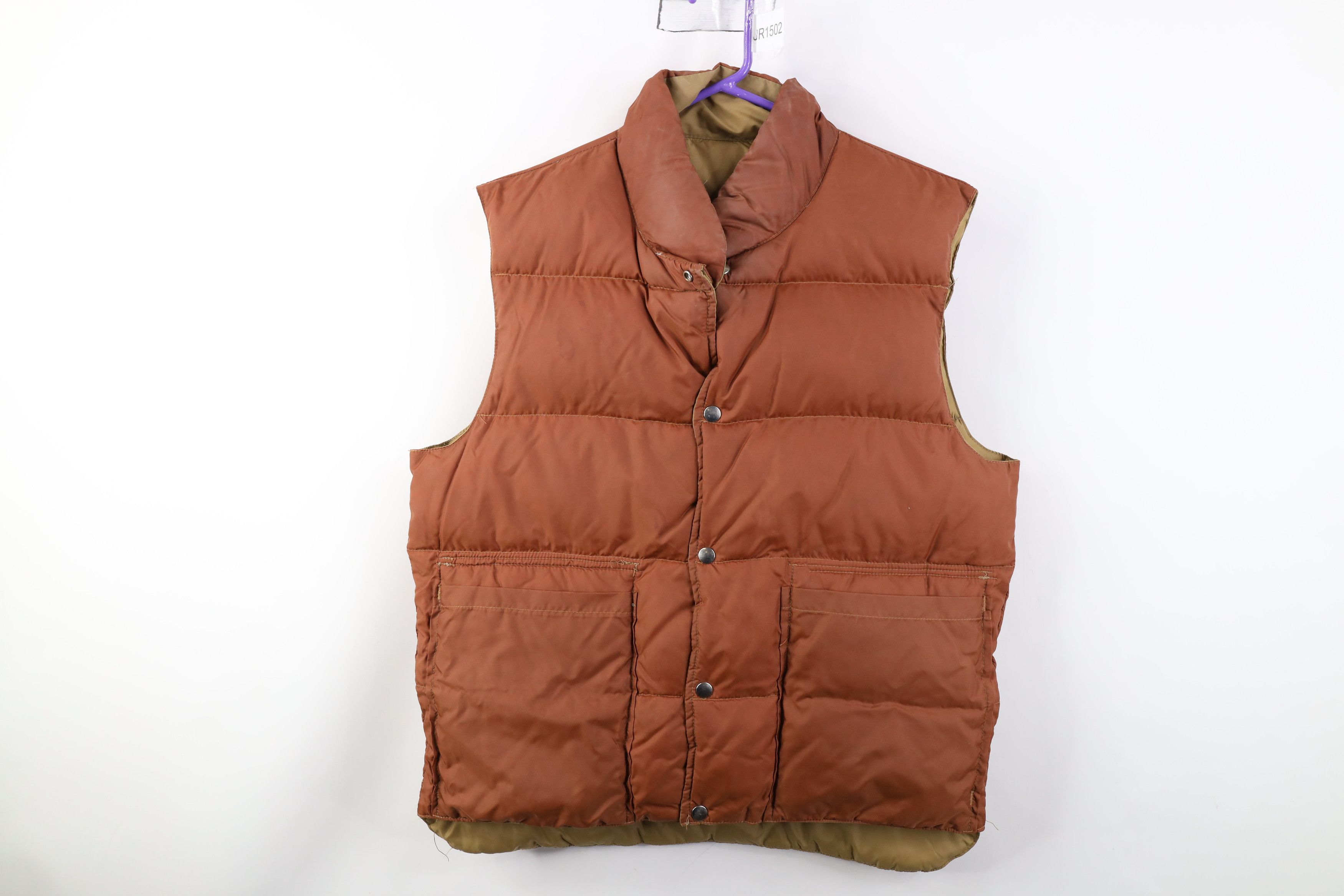 Vintage Vintage 70s Streetwear Reversible Duck Puffer Vest Jacket Size US L / EU 52-54 / 3 - 12 Thumbnail