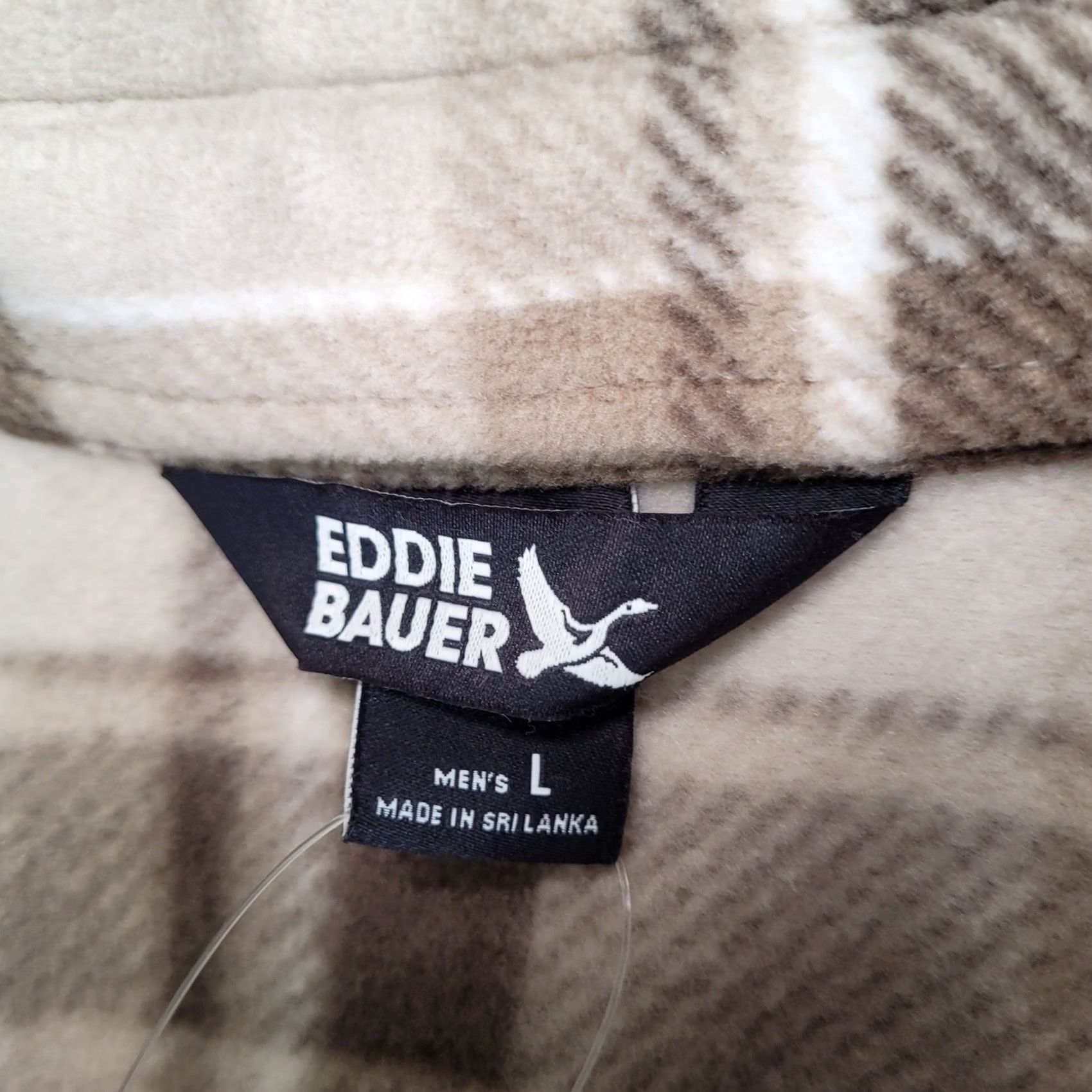 Eddie Bauer Eddie Bauer Mens Shirt L Bark Brown Plaid Fleece Long Sleeve NEW Size US L / EU 52-54 / 3 - 3 Thumbnail