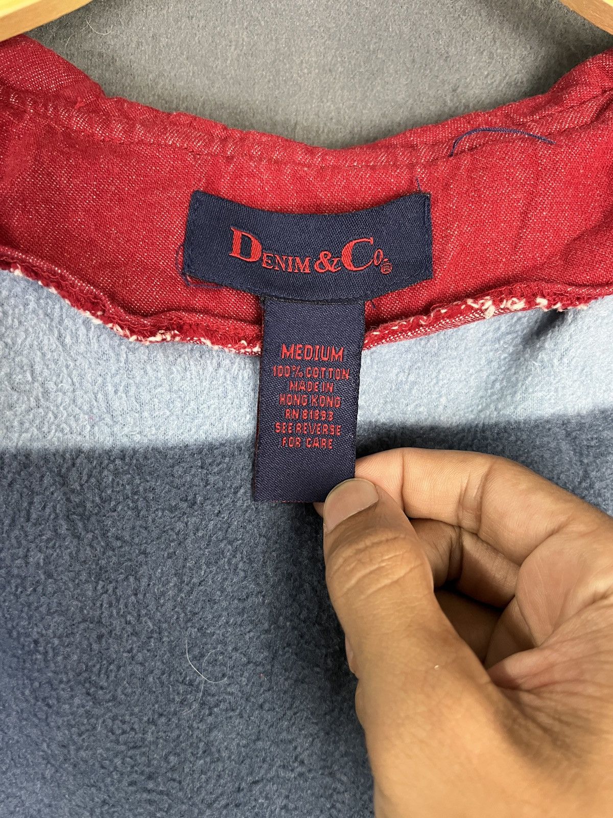 Denim & Co. × Japanese Brand Denim & Co Duffle Coat Red Denim Jacket w Detachable Lining Size US M / EU 48-50 / 2 - 9 Thumbnail