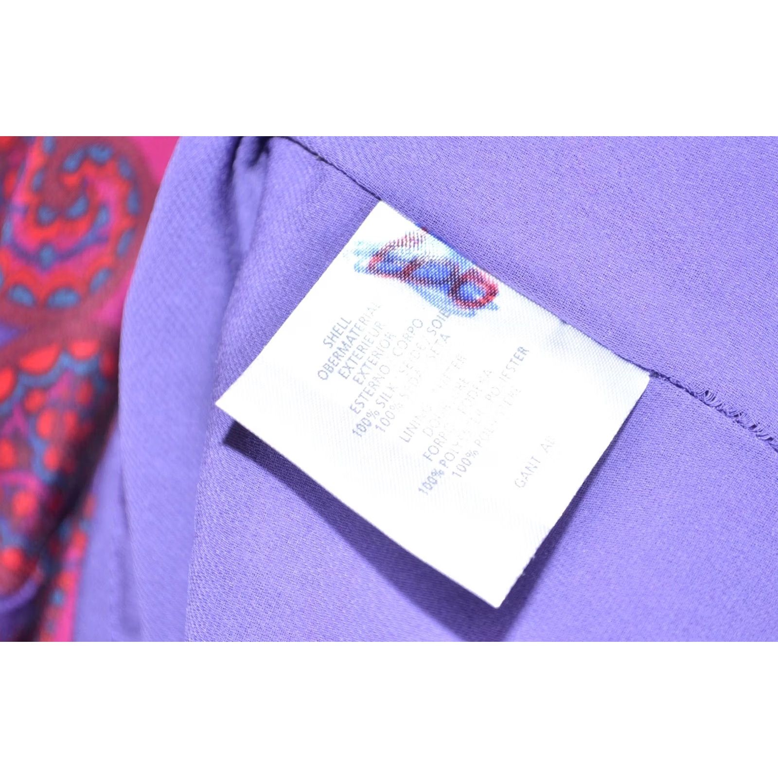 Gant GANT Women's Long Sleeve Lined SILK Dress UK10 / US6 Dress, Multicoloured, Knee Length, A-Line, Zipper, Silk, 10, Regular, Women, vintage: No Size L / US 10 / IT 46 - 6 Thumbnail