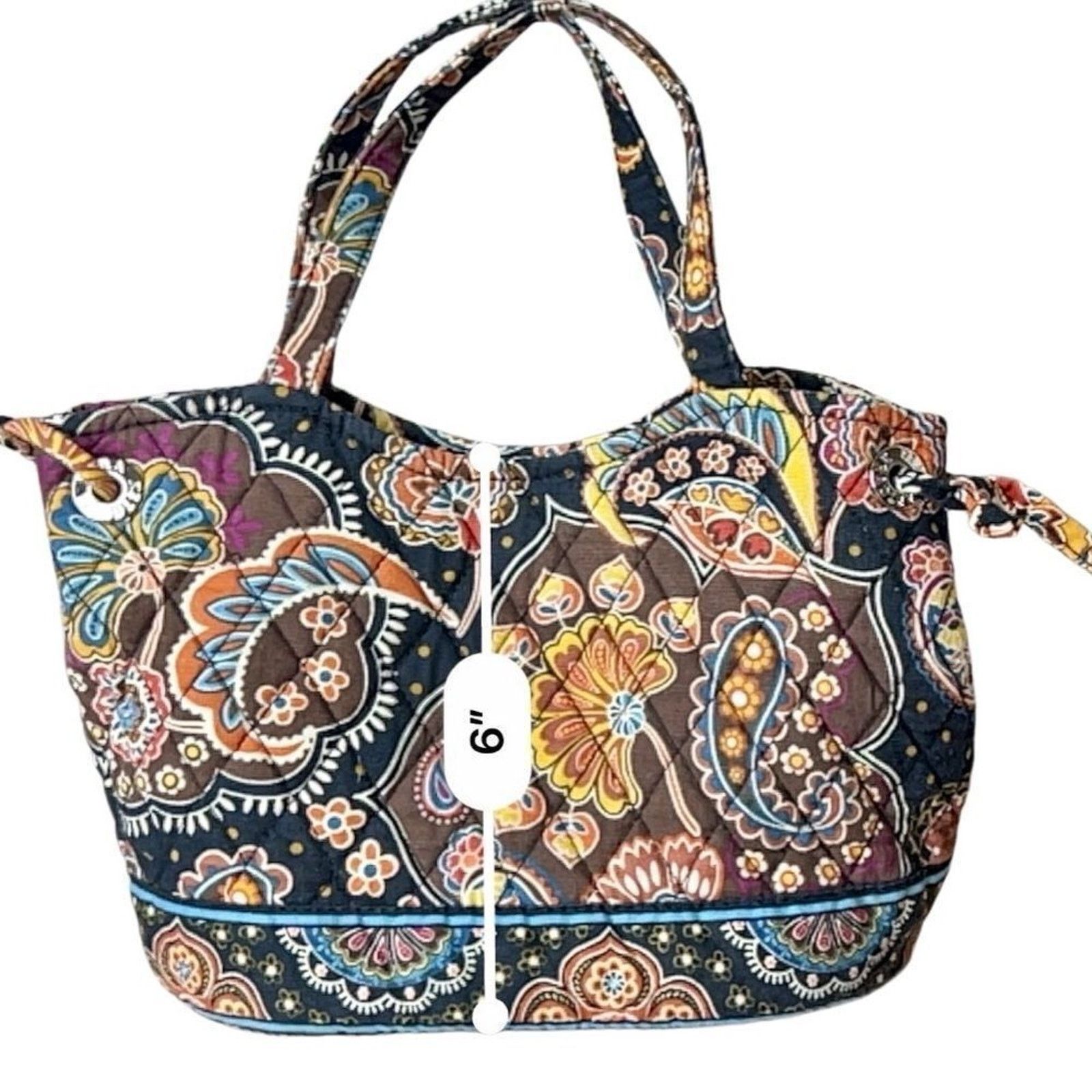 Vera Bradley Vera Bradley Quilted "Kensington" Sherry Brown Handbag Tote Size ONE SIZE - 9 Thumbnail