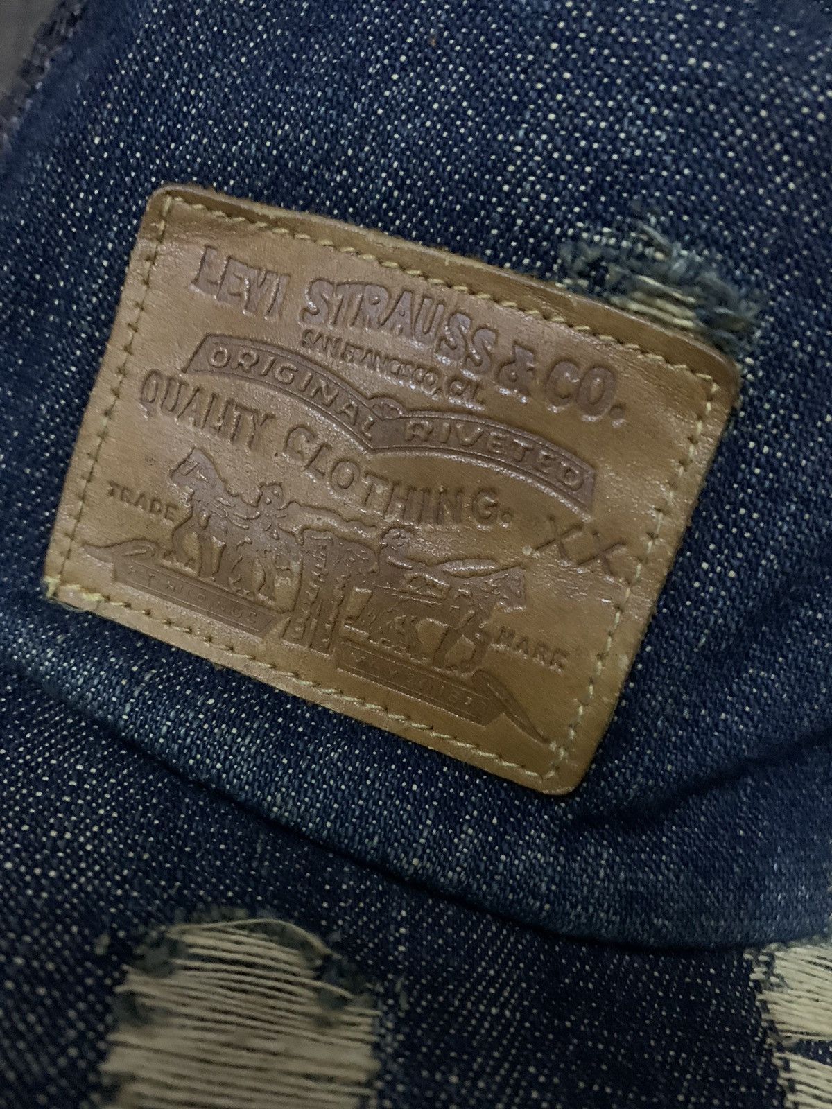 Levi's 💥Levi’s Ripped Denim Cap Size ONE SIZE - 6 Thumbnail