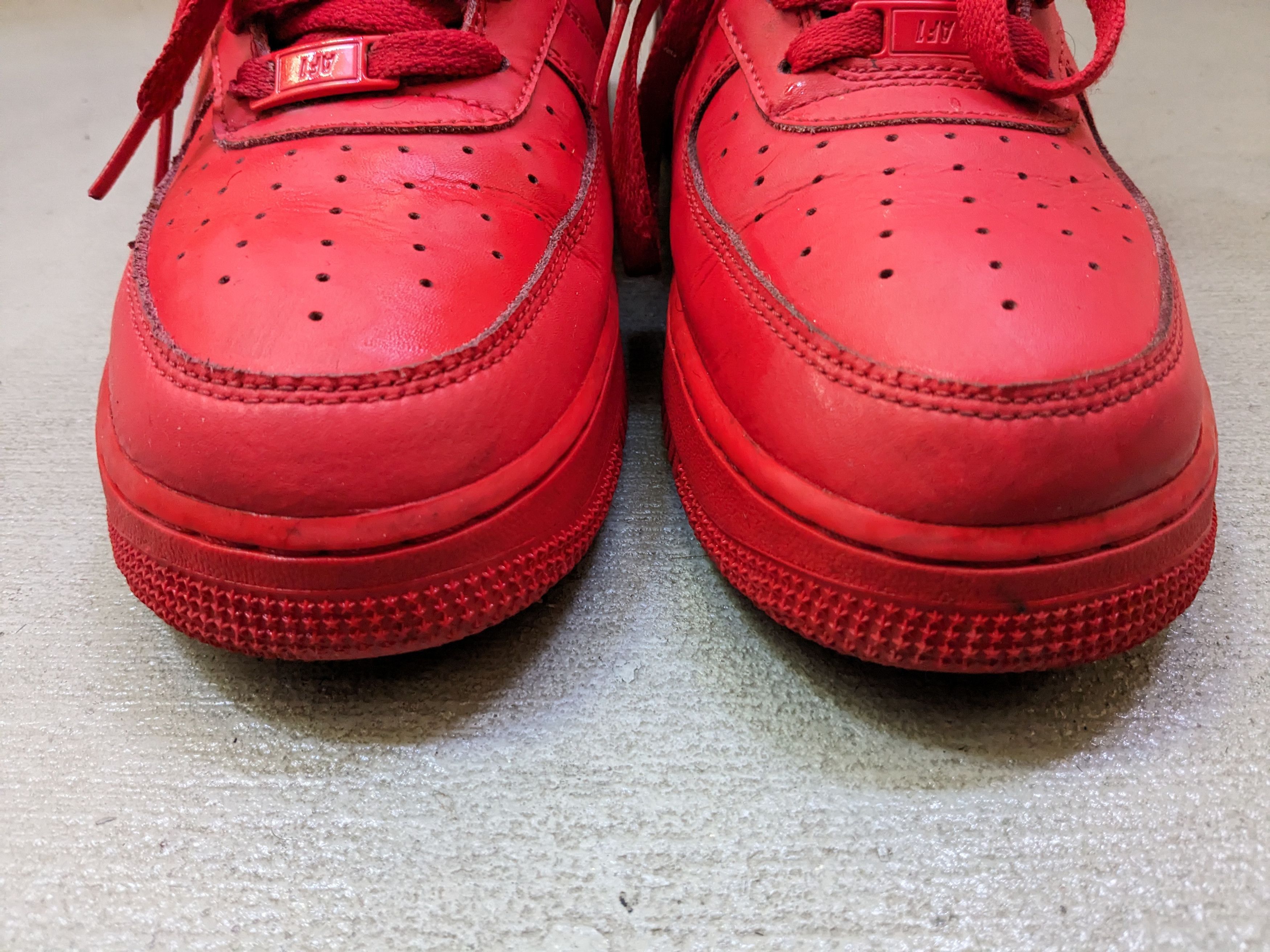 Nike Nike Air Force 1 '07 LV8 Low Triple Red 10.5 CW6999-600 Size US 10.5 / EU 43-44 - 2 Thumbnail