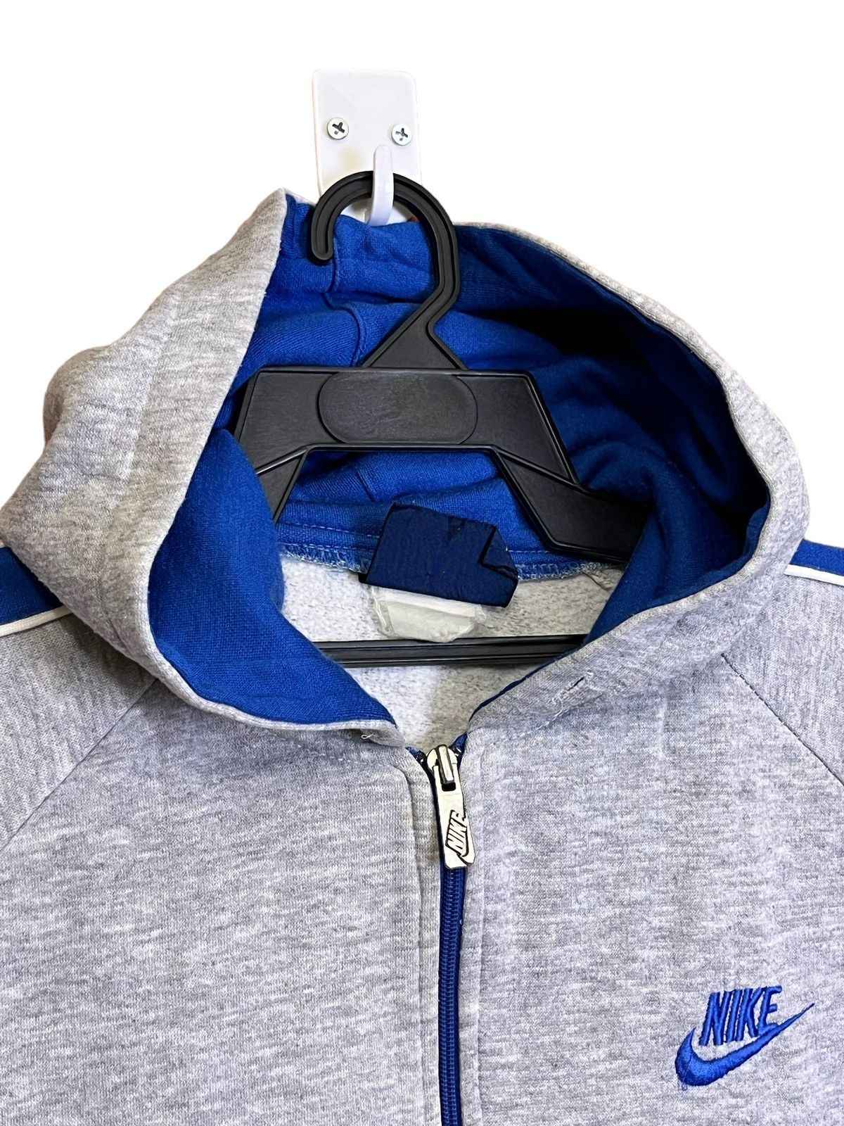 Nike RARE🔥VINTAGE 90s NIKE BLUE TAG ZIPPER HOODIES Size US L / EU 52-54 / 3 - 4 Thumbnail
