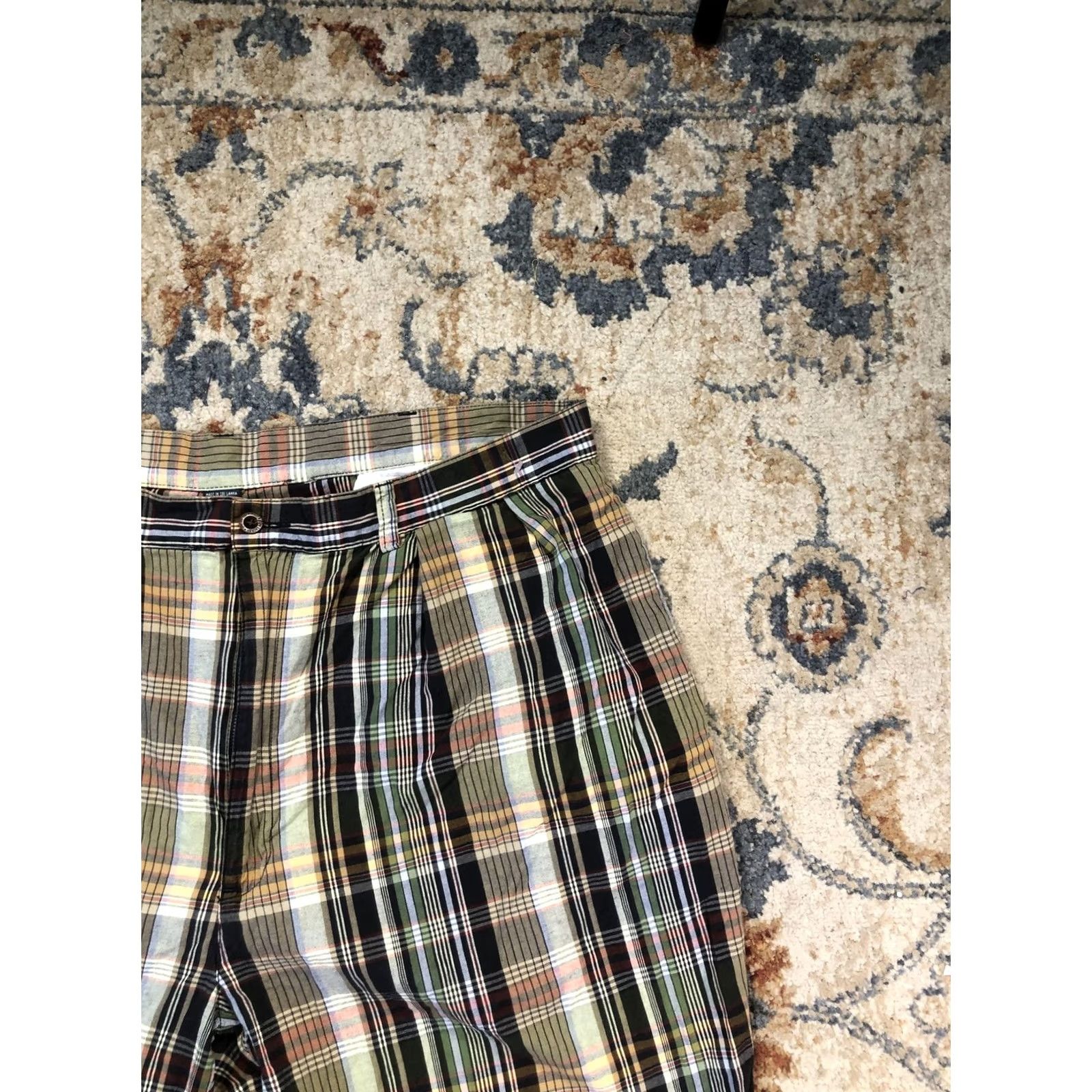 Polo Ralph Lauren Polo Ralph Lauren Shorts Mens 42 Multicolor Plaid Tyler Chino Pleated 9 Inseam Size US XL / EU 56 / 4 - 3 Thumbnail