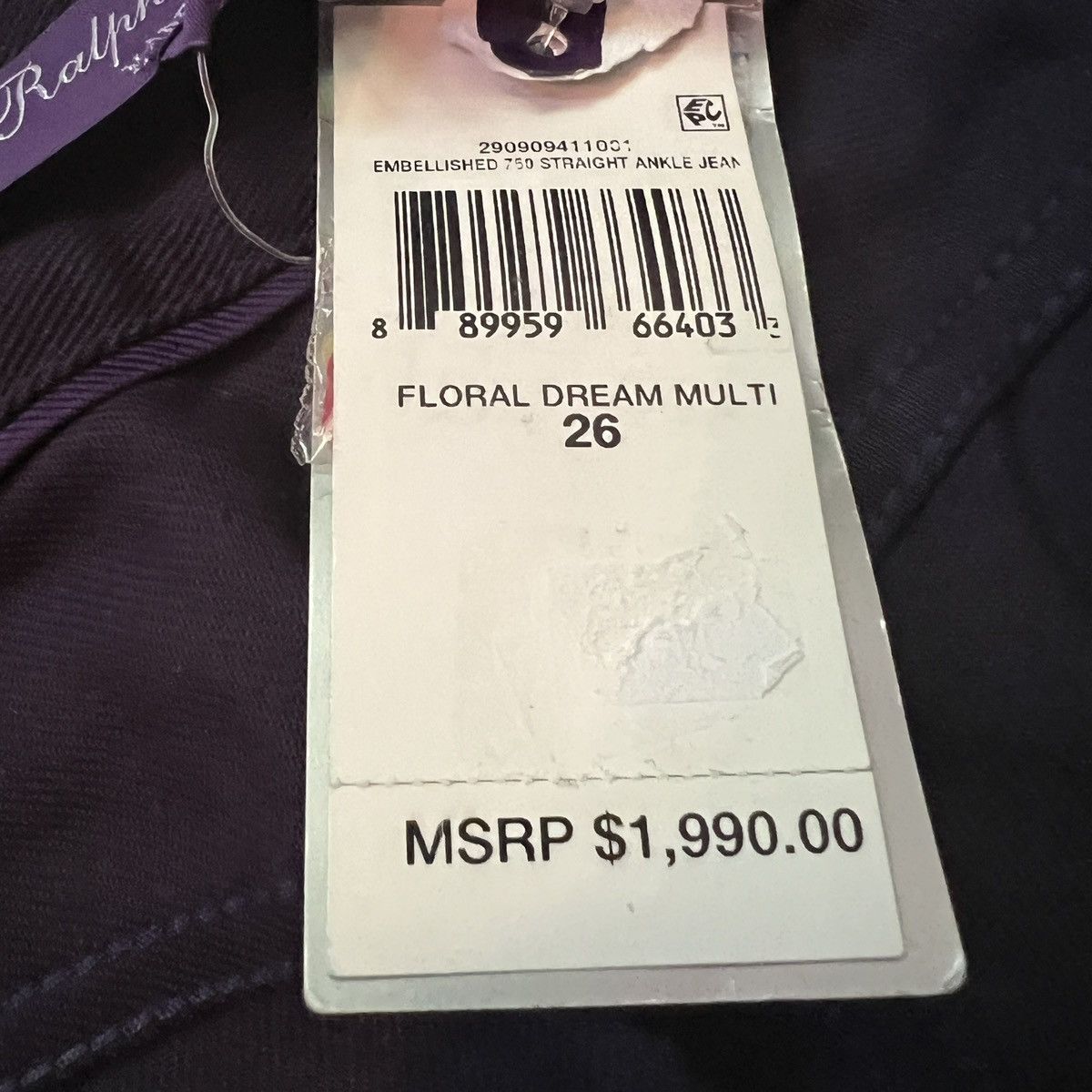 Ralph Lauren RALPH LAUREN Purple Label 750 Mid-Rise Straight Ankle Jeans Size 26" / US 2 / IT 38 - 13 Thumbnail