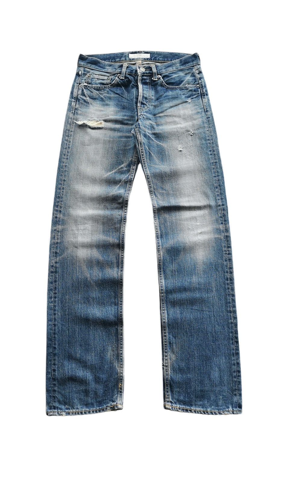 Japanese Brand Vintage DMG Distressed Japanese Denim Jeans Size US 30 / EU 46 - 3 Thumbnail