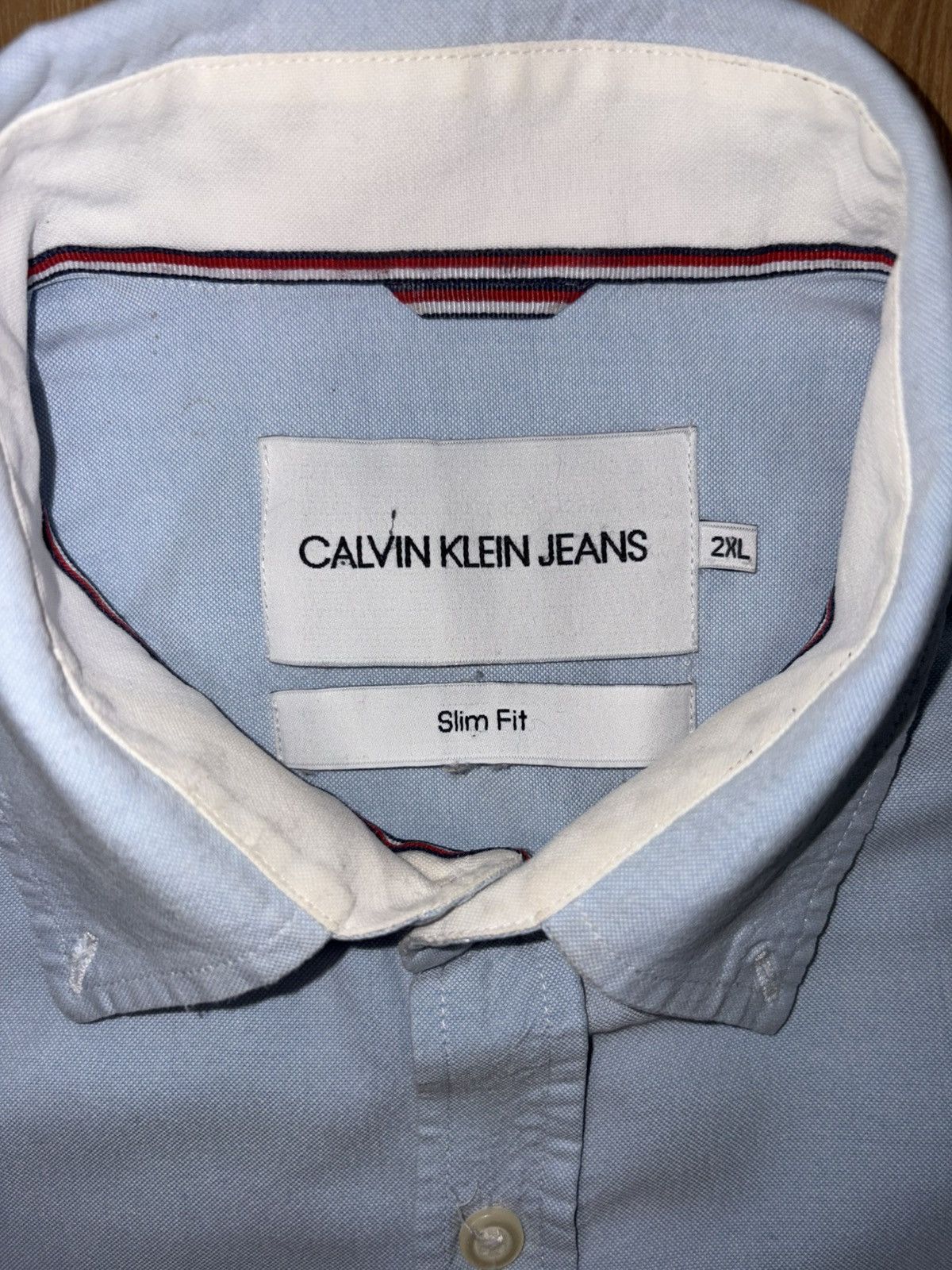 Calvin Klein Calvin Klein Jeans OxfordCotton ButtonDown Shirt SlimFit 2XL Size US XXL / EU 58 / 5 - 6 Thumbnail