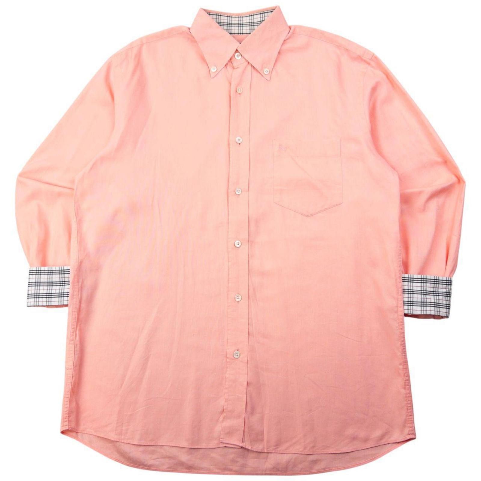 Burberry Vintage 2000s Burberry Nova Check Cuff Long Sleeve Shirt L Size US L / EU 52-54 / 3 - 1 Thumbnail
