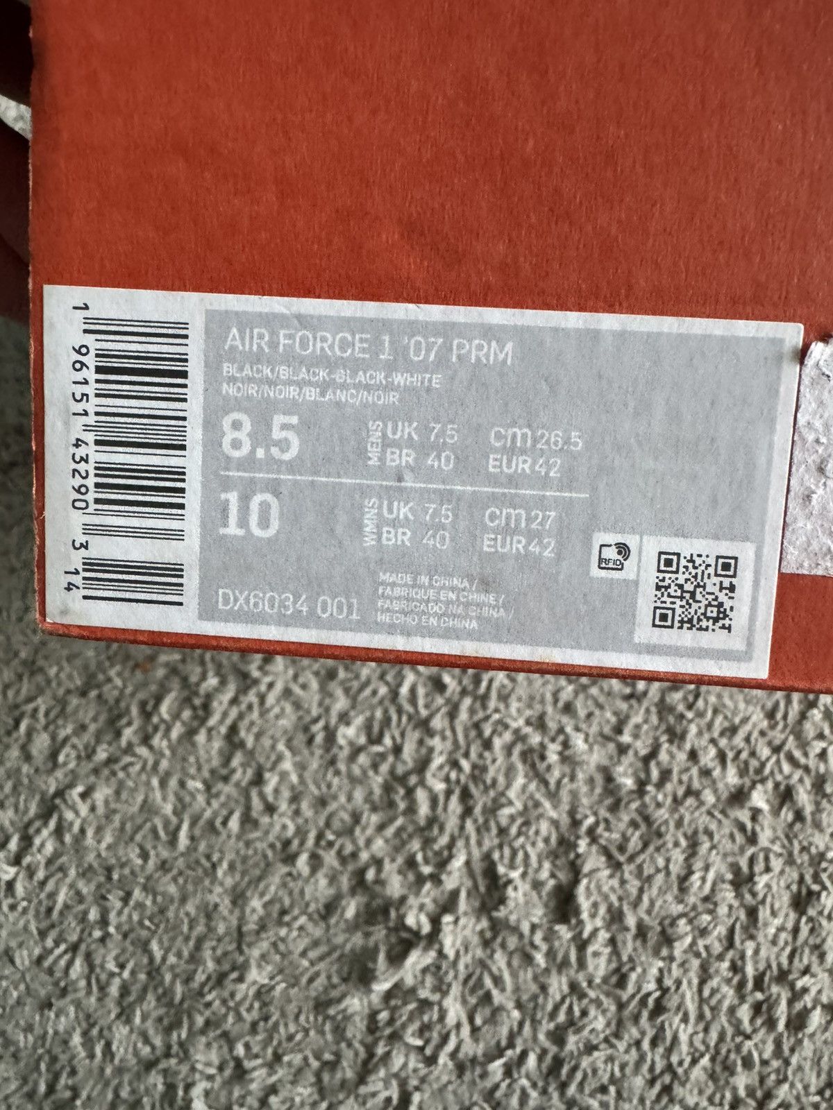 Nike nike air force 1 40th anniversary split black white Size US 8.5 / EU 41-42 - 10 Thumbnail