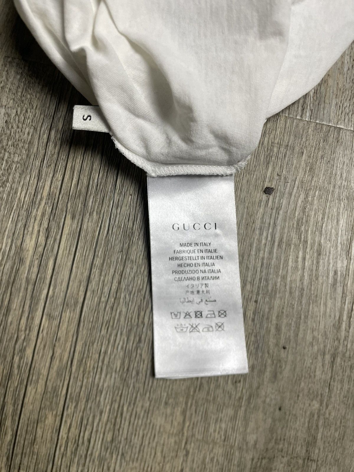 Gucci Gucci l'aveugle par amour white tee T-shirt Size US S / EU 44-46 / 1 - 5 Thumbnail