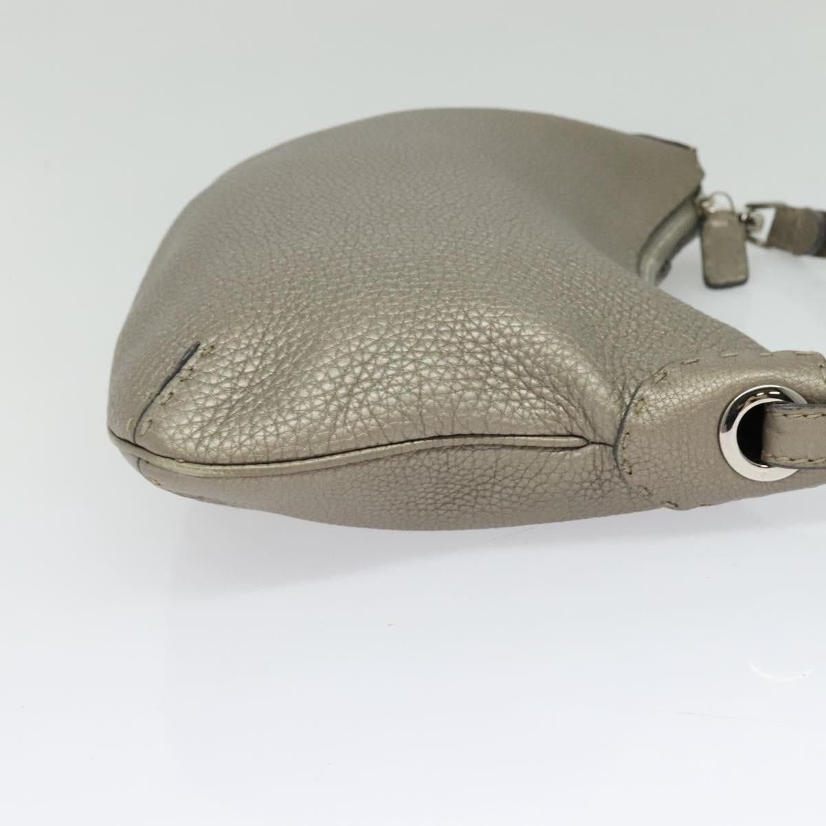 Fendi FENDI Celeria Shoulder Bag Leather Gray Silver Size ONE SIZE - 5 Thumbnail
