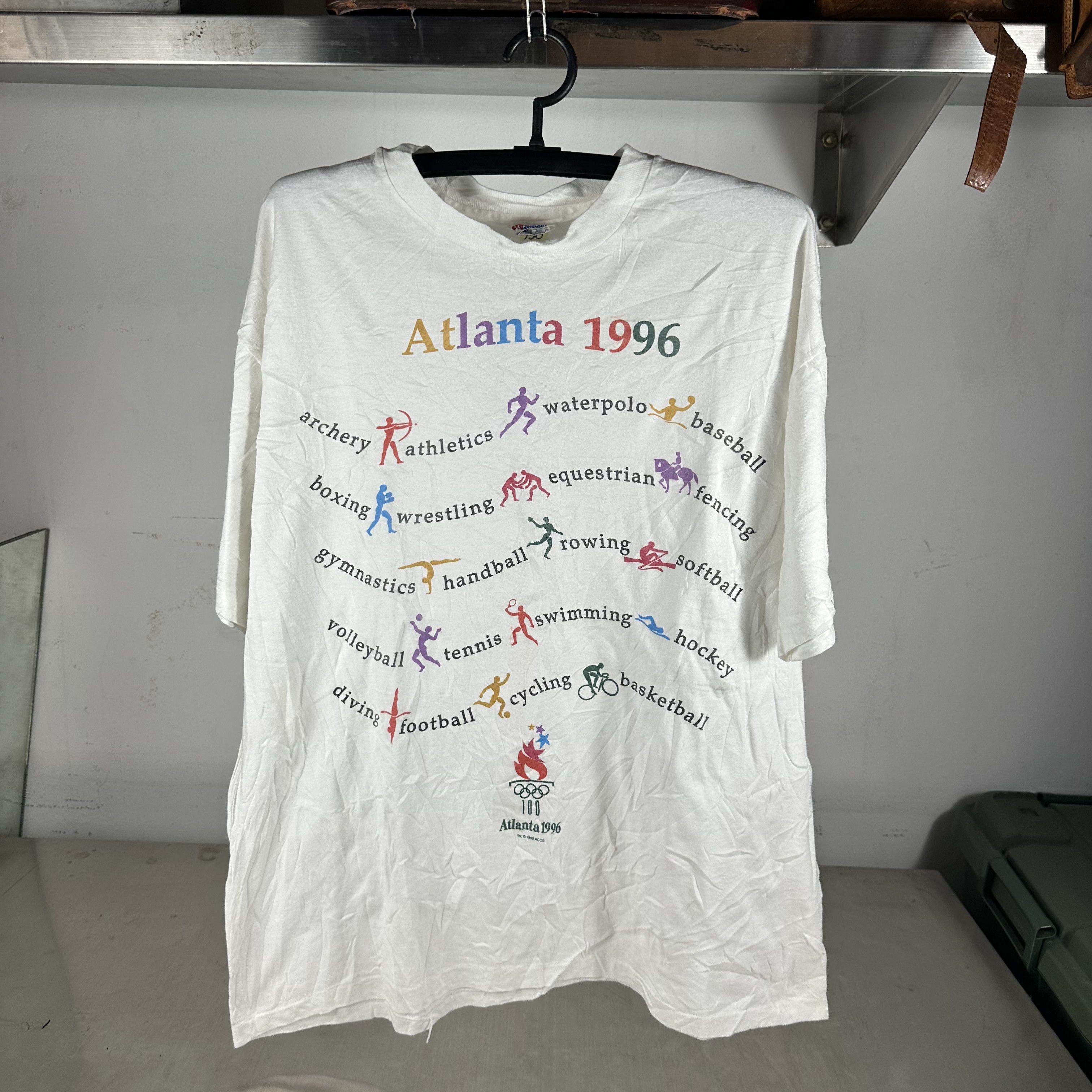 Vintage Vintage 1996 Atlanta Olympic Games Single Stitch T-shirt Size US XL / EU 56 / 4 - 1 Thumbnail