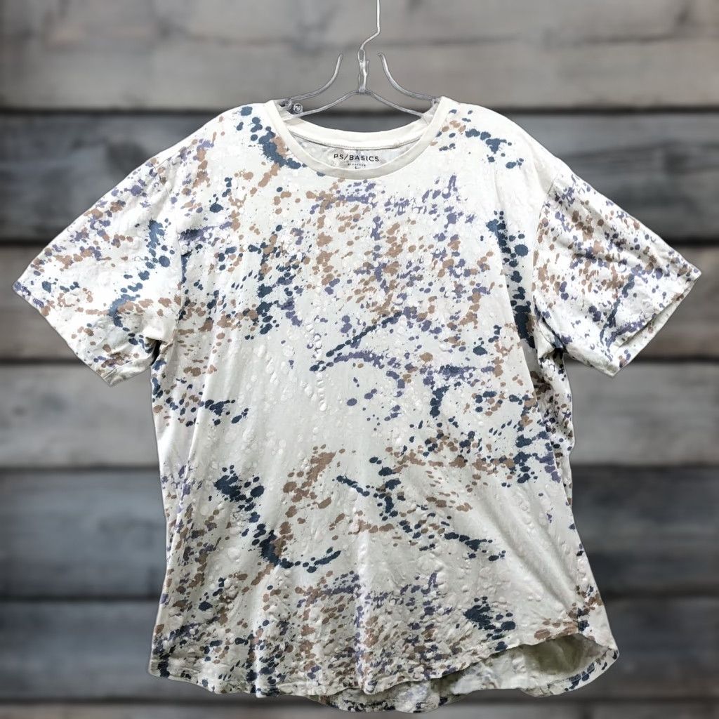 Pacsun PacSun Paint Splatter Graphic Print Short Sleeve T Shirt Mens Large Beige Multicolor Size US L / EU 52-54 / 3 - 1 Thumbnail